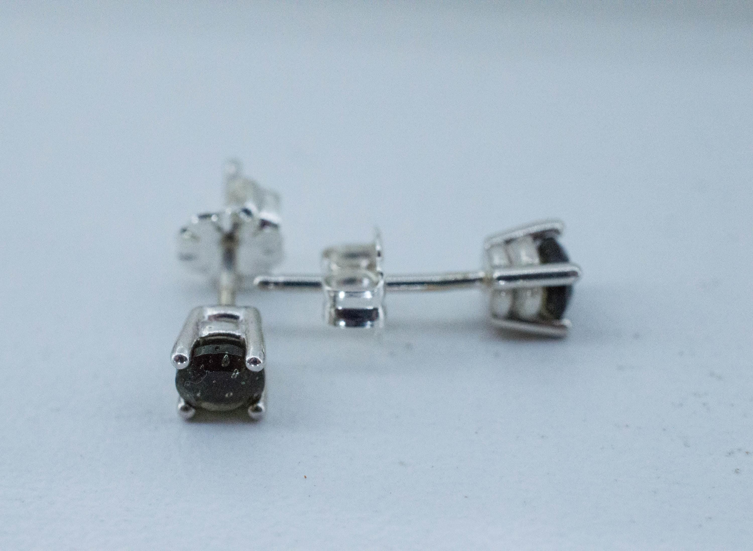 Moldavite Earrings; Natural Untreated Czech Republic Moldavite; 0.460cts