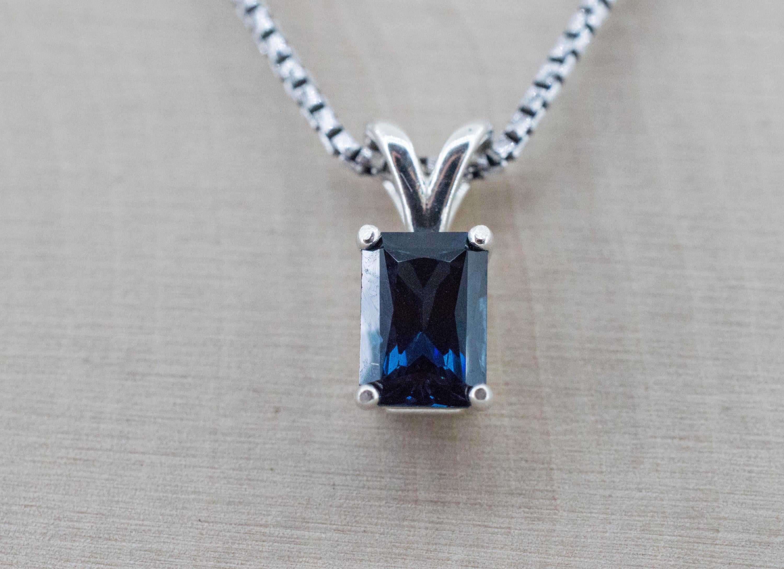 Blue Spinel Pendant; Natural Untreated Sri Lanka Spinel; 1.335cts