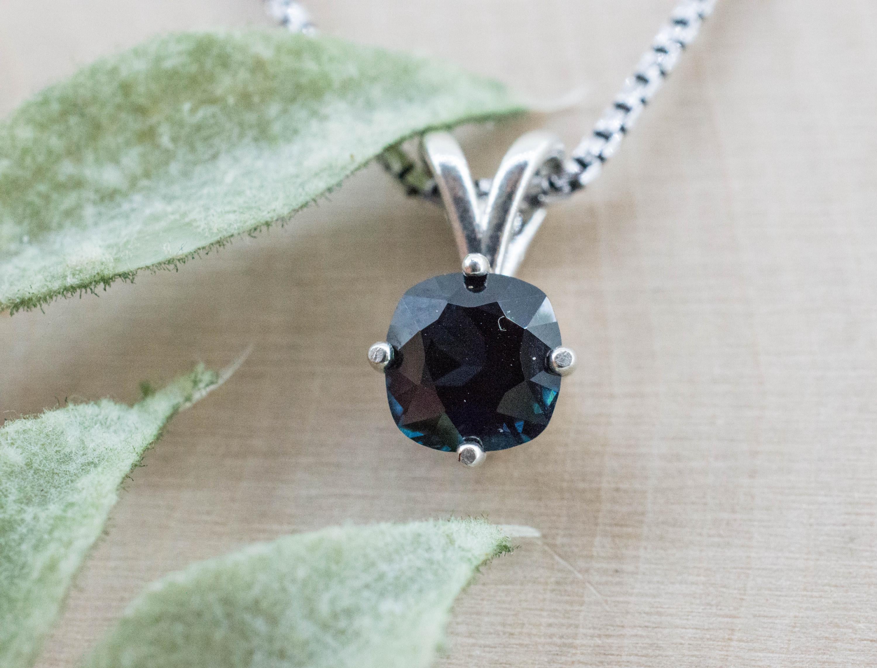 Blue Spinel Pendant; Natural Untreated Sri Lanka Spinel; 1.455cts