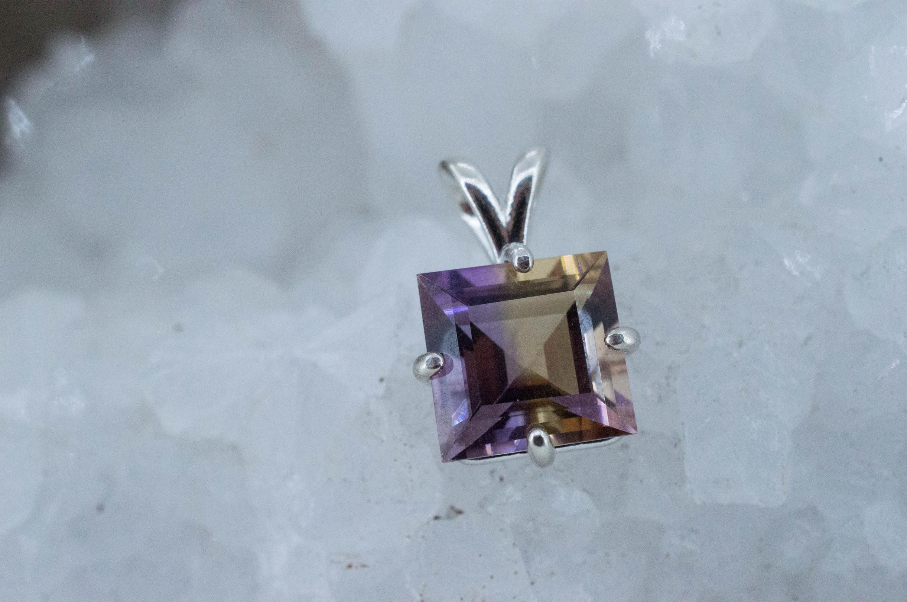Ametrine Pendant; Natural Untreated Bolivia Ametrine; 3.770cts