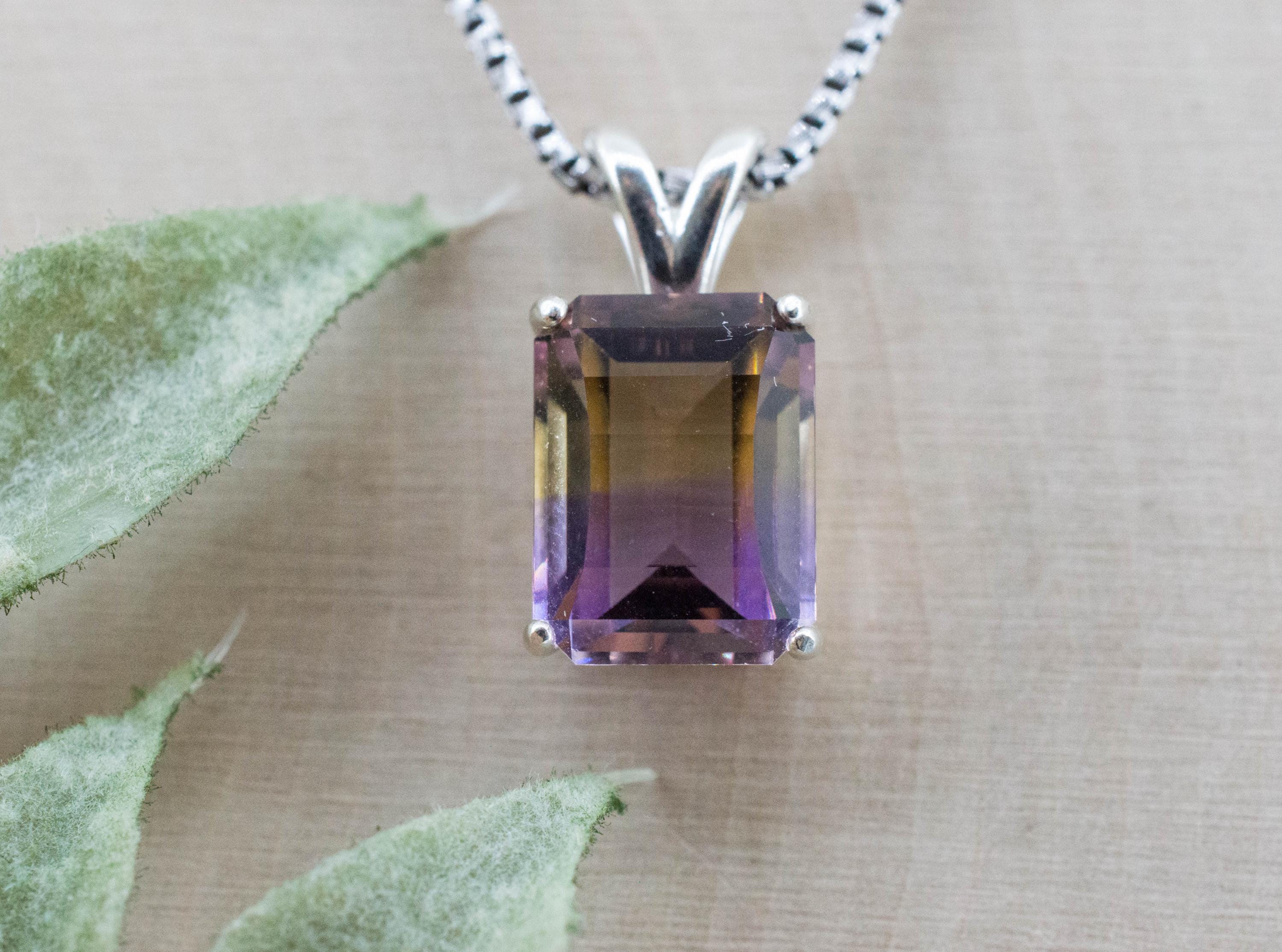 Ametrine Pendant; Natural Untreated Bolivia Ametrine; 4.735cts