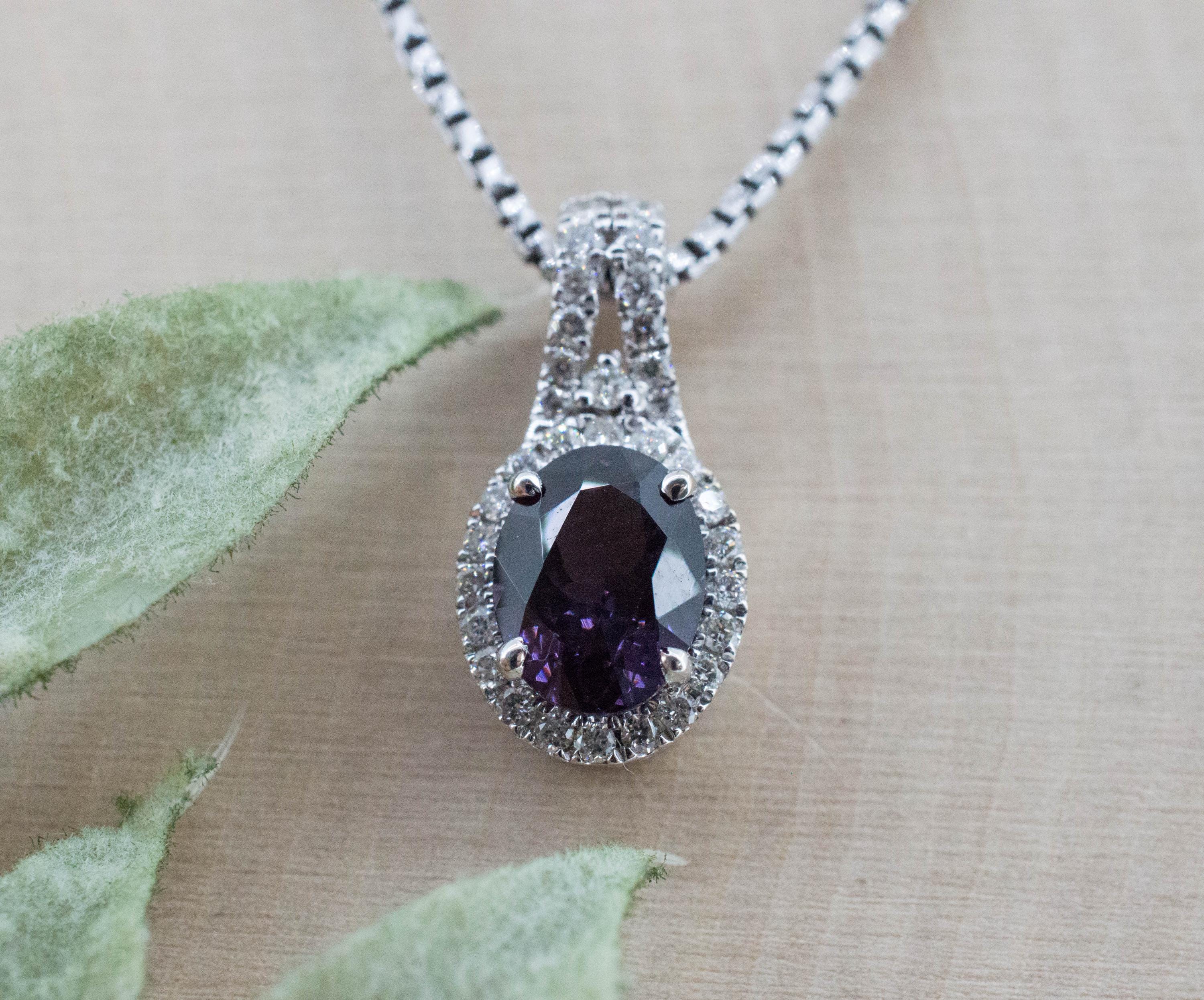 Purple Spinel Pendant; Natural Untreated Sri Lanka Spinel; 1.550cts