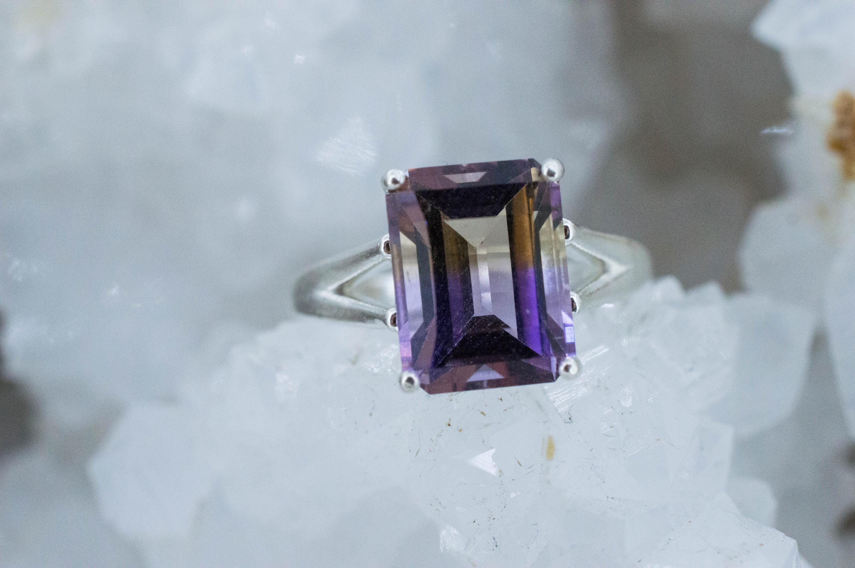 Ametrine Ring, Natural Untreated Bolivian Ametrine; 4.415cts
