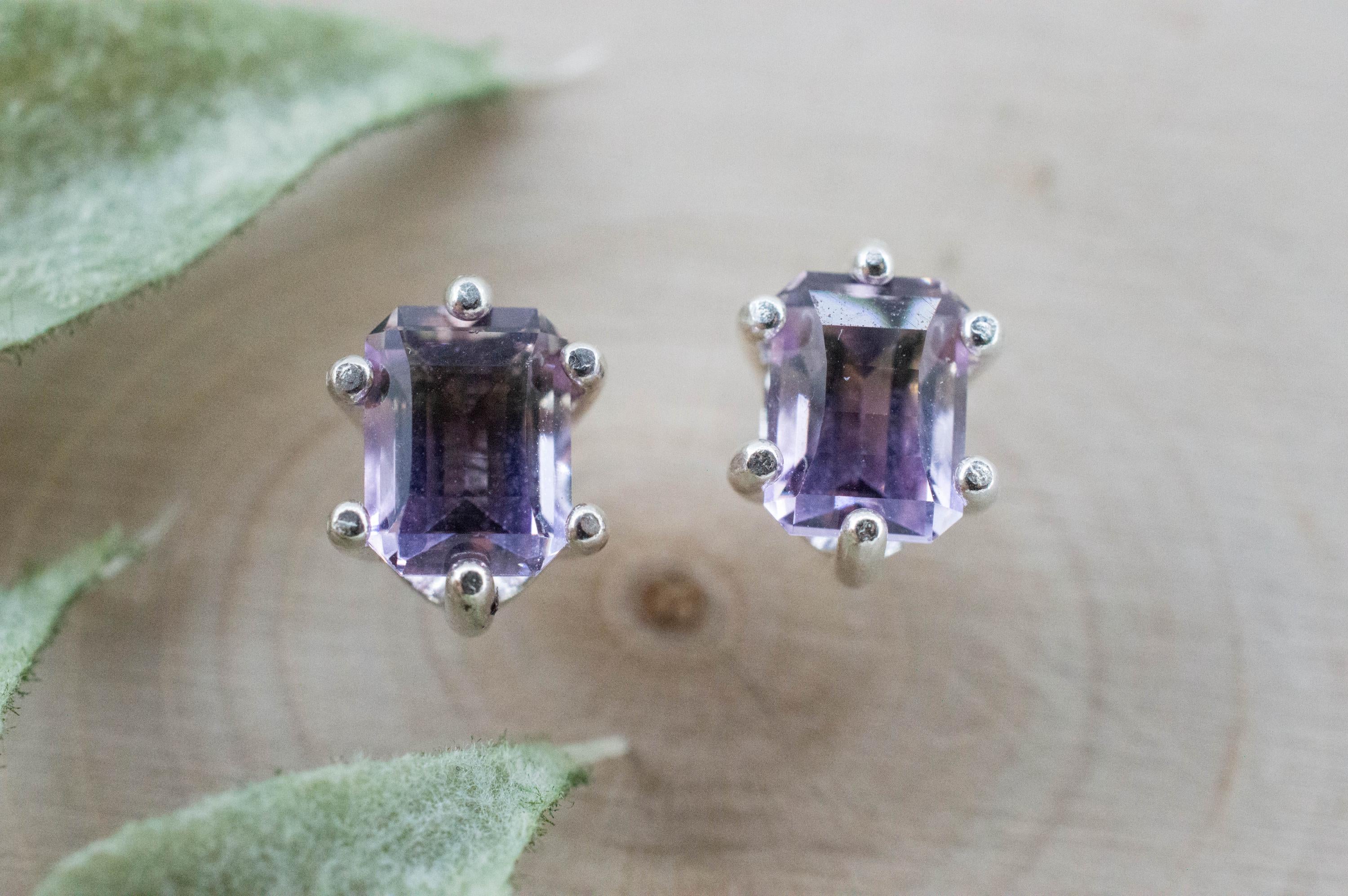 Ametrine Earrings; Natural Untreated Bolivia Ametrine; 1.875cts