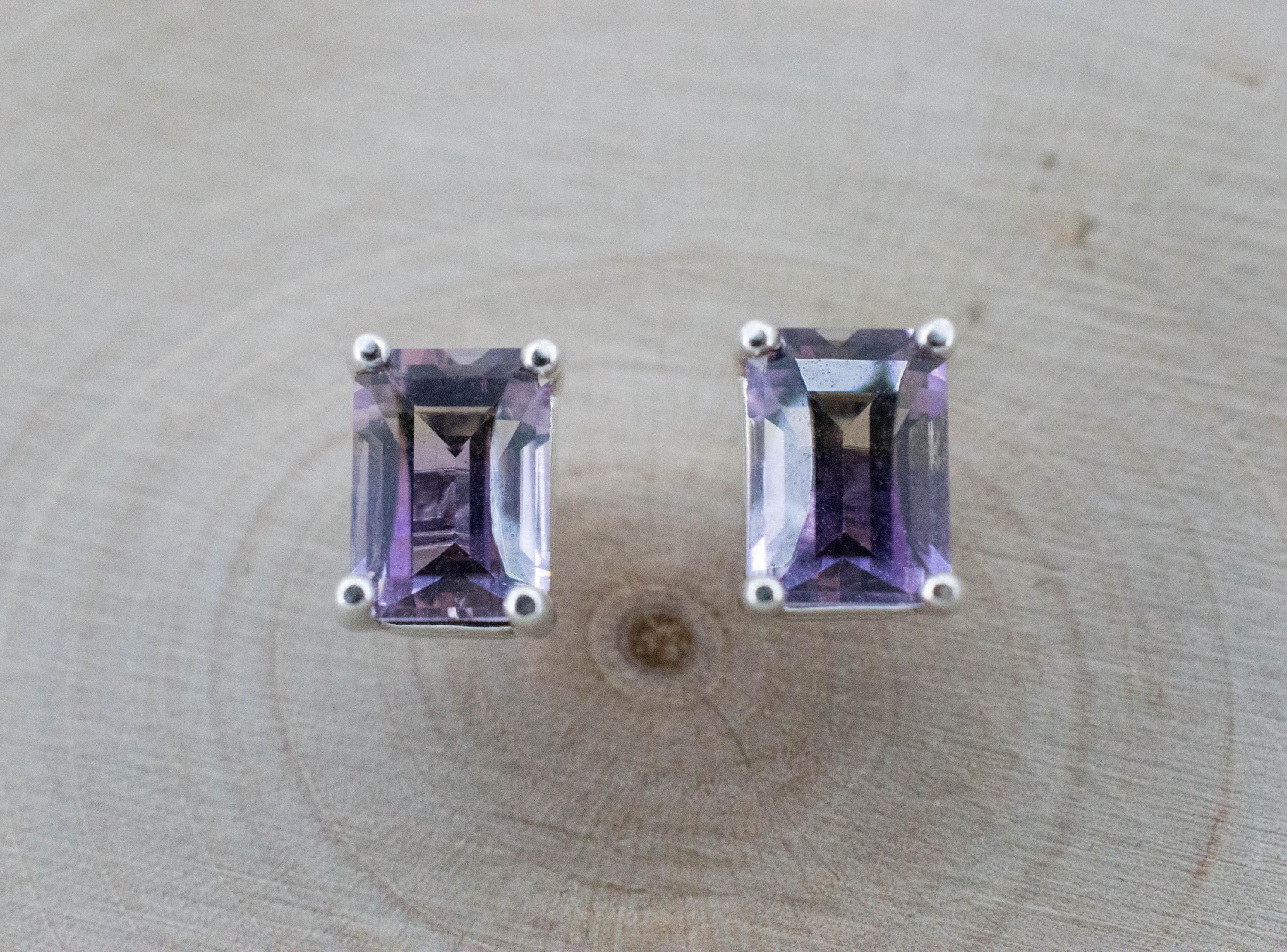 Ametrine Earrings; Natural Untreated Bolivia Ametrine; 1.975cts