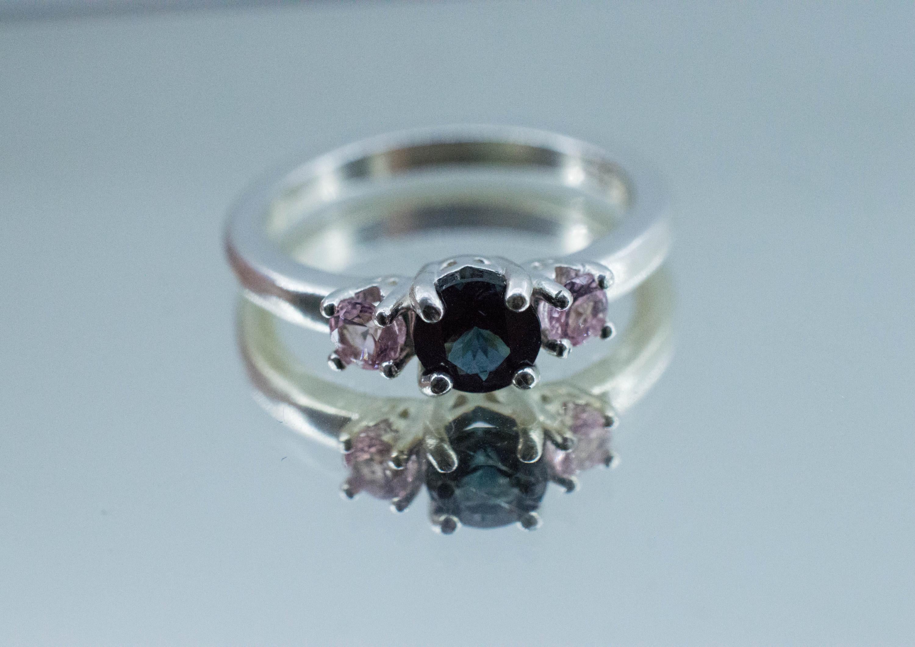 Blue Spinel and Tourmaline Ring, Natural Untreated Sri Lanka Blue Spinel - Mark Oliver Gems