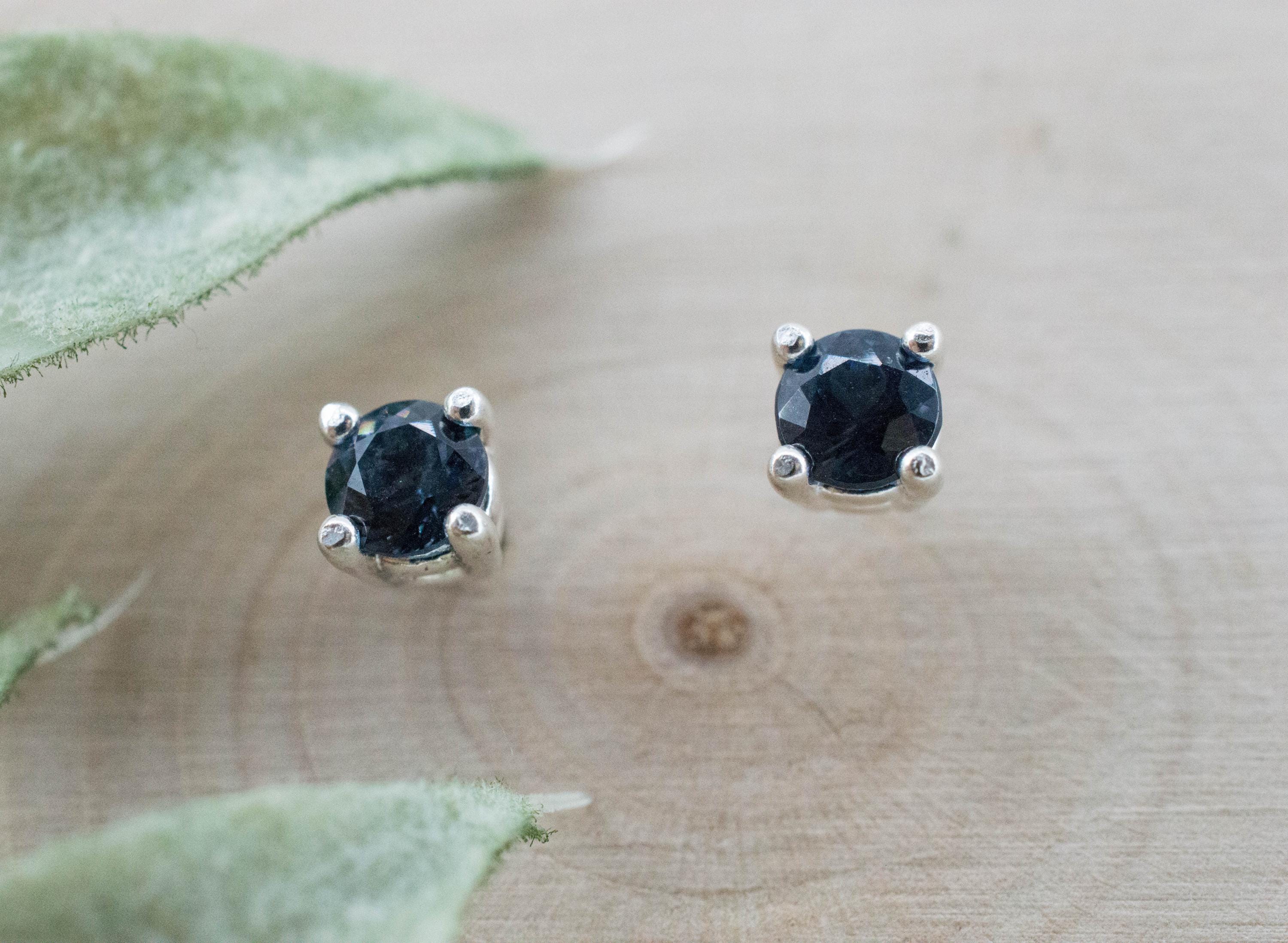 Blue Spinel Earrings; Natural Untreated Sri Lanka Spinel; 0.575cts