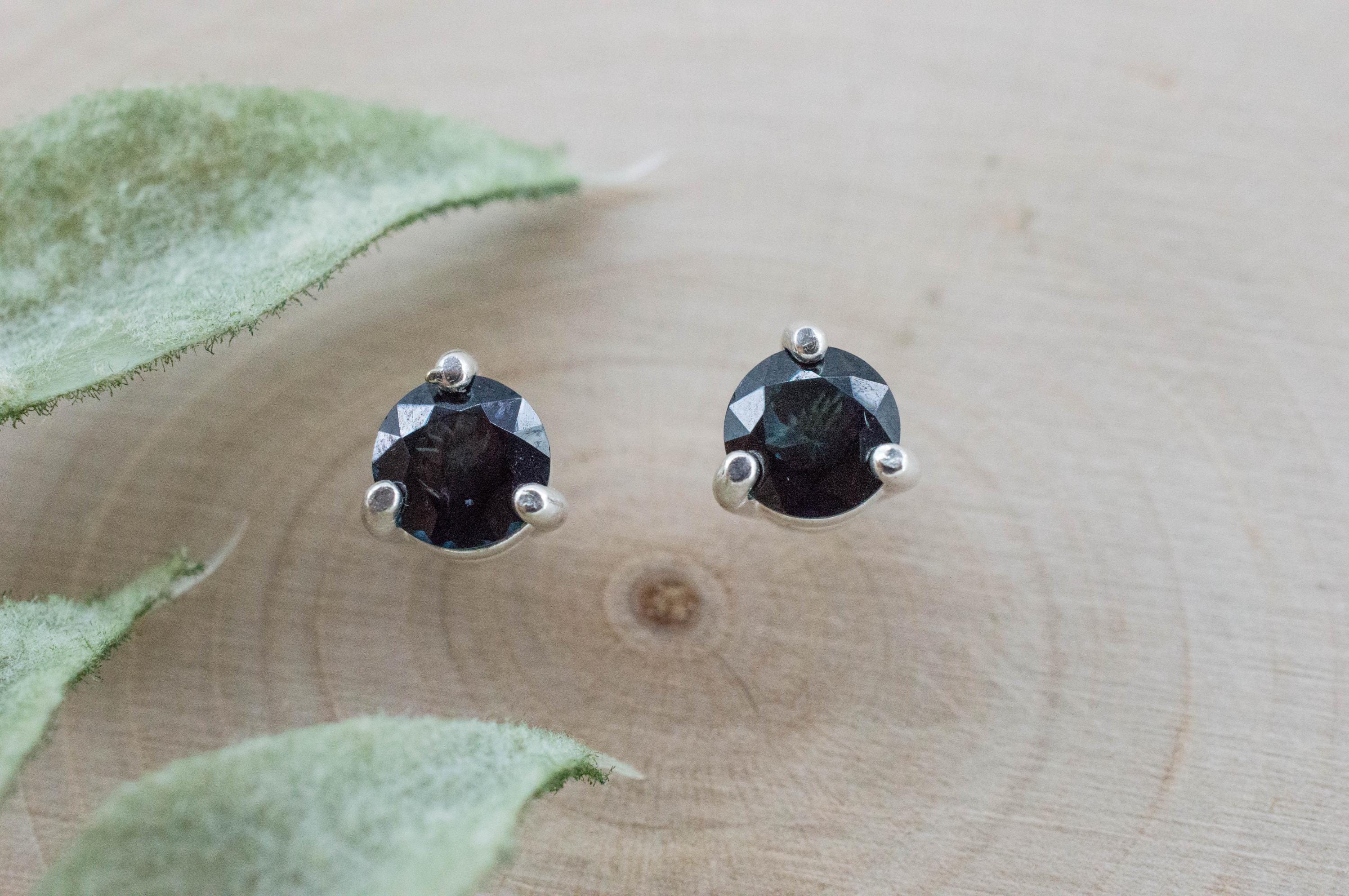 Blue Spinel Earrings; Natural Untreated Sri Lanka Spinel; 1.000cts