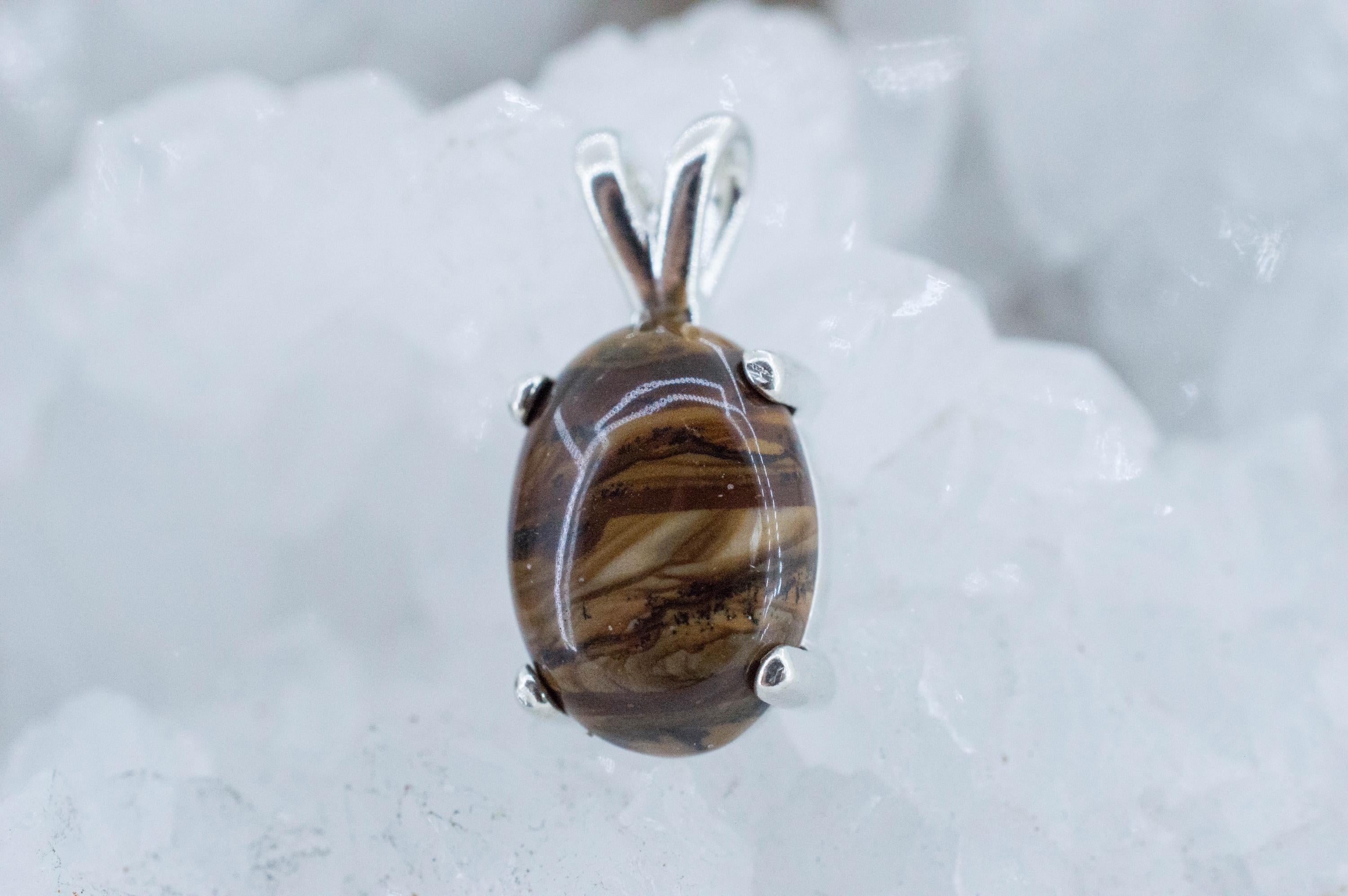 Biggs Jasper Pendant; Natural Untreated Oregon Picture Jasper; 5.225cts