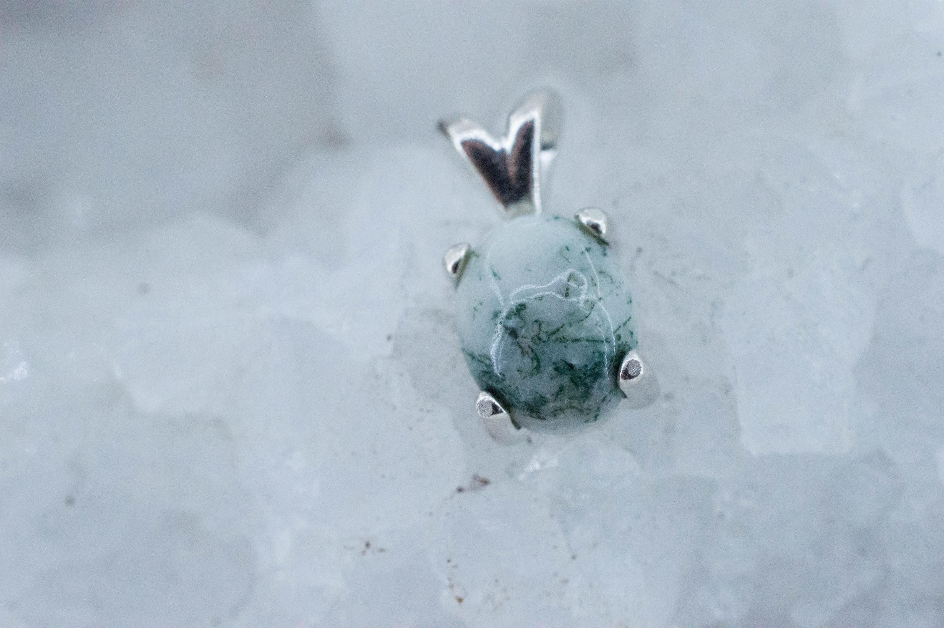 Tree Agate Pendant, Natural Untreated Brazil Dendritic Agate; 1.745cts