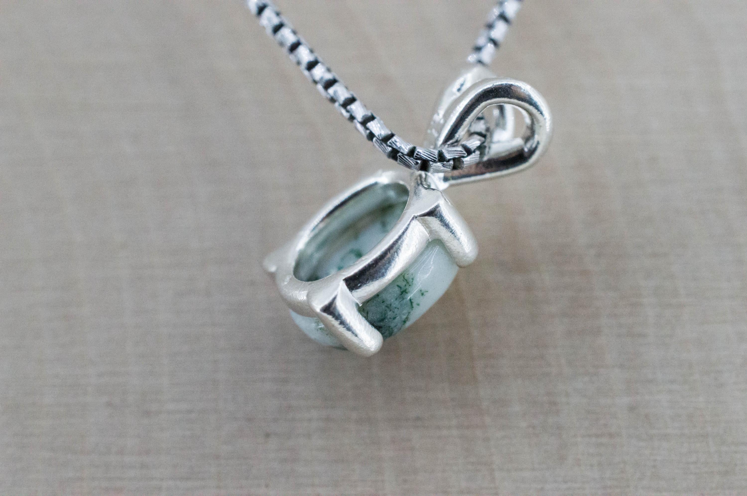 Tree Agate Pendant, Natural Untreated Brazil Dendritic Agate; 1.745cts