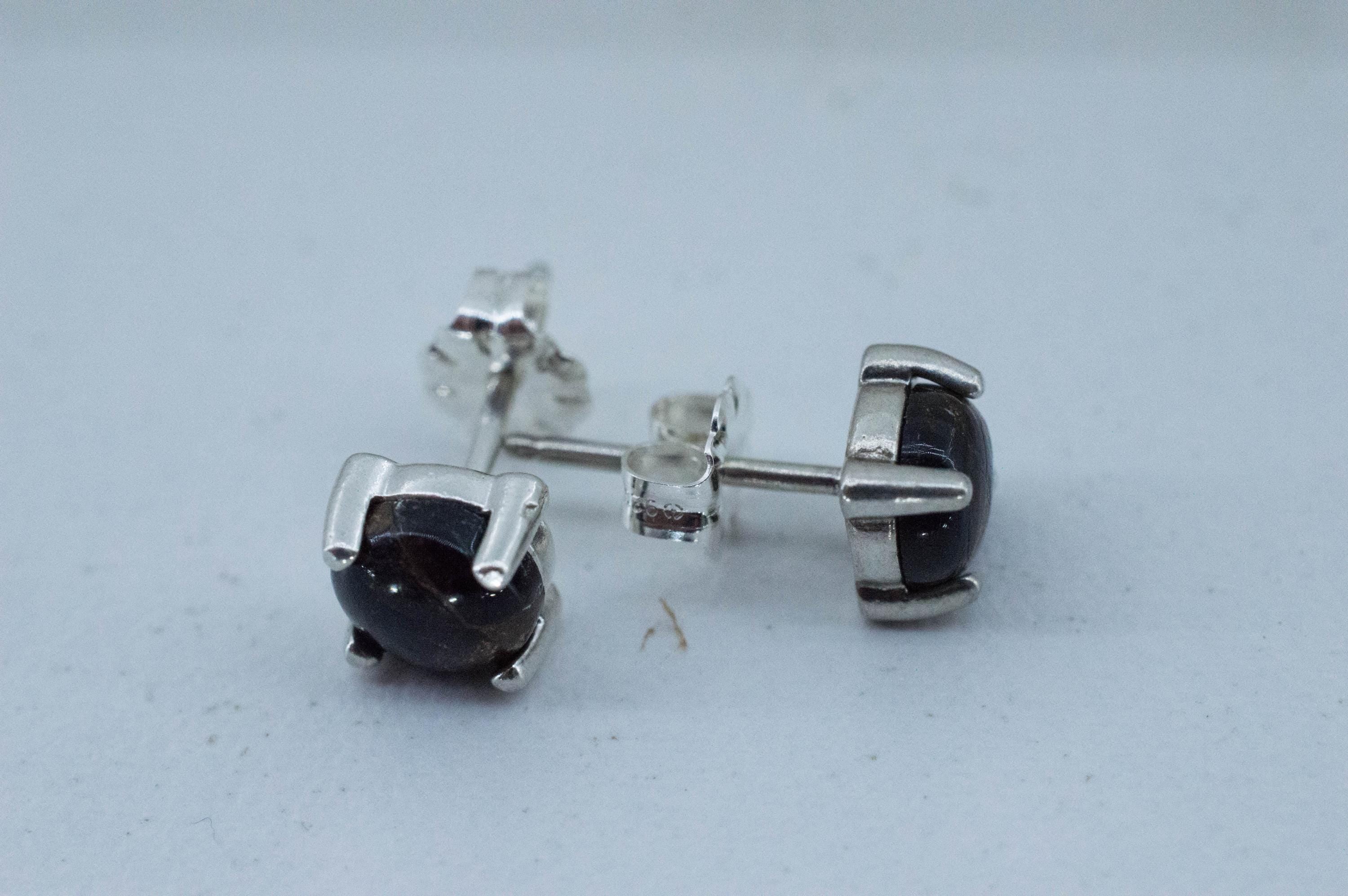 Copper Obsidian Earrings; Natural USA Obsidian; 1.425cts