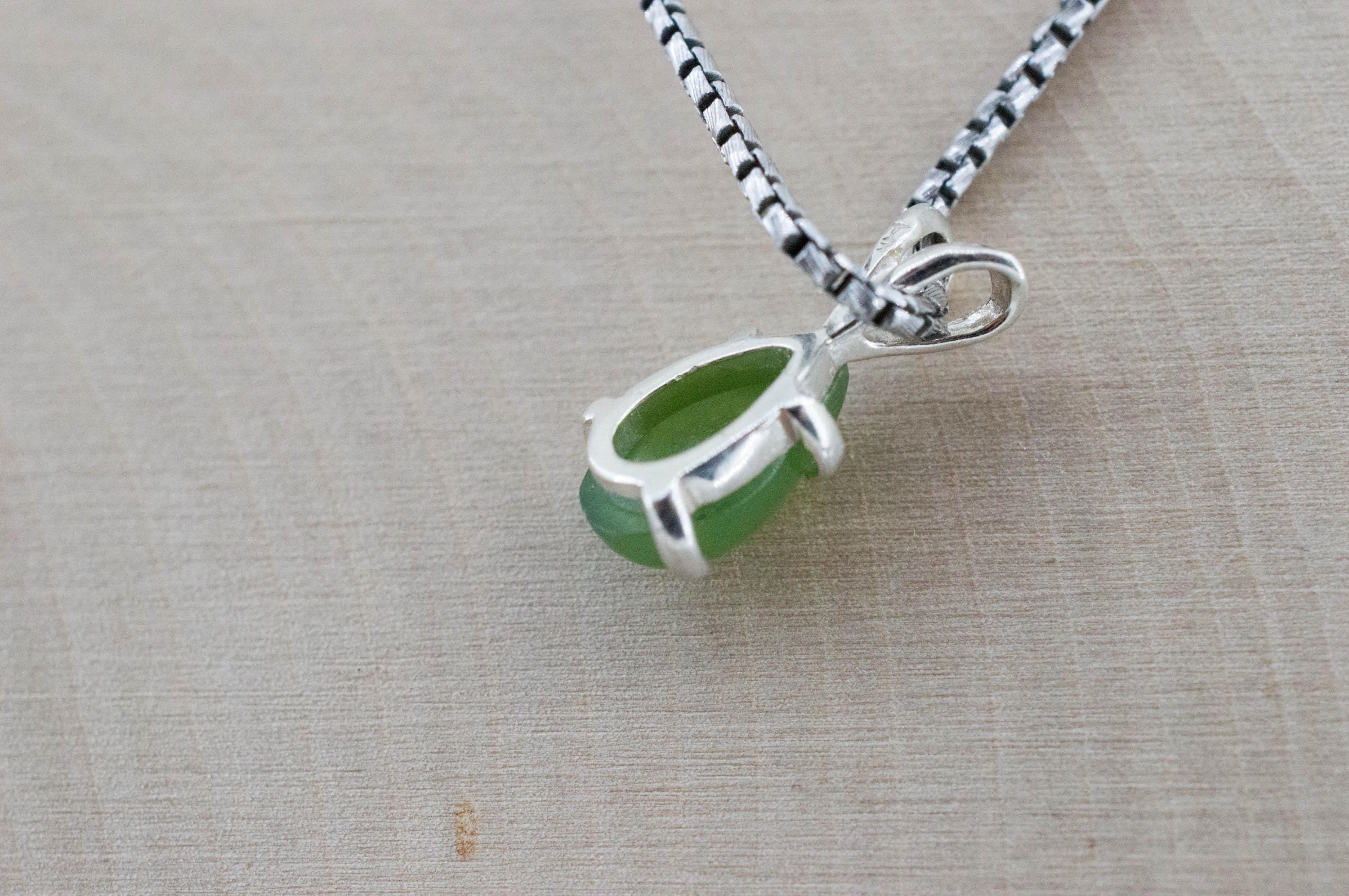 Jadeite Pendant; Natural Untreated Burma Jade; 1.160cts