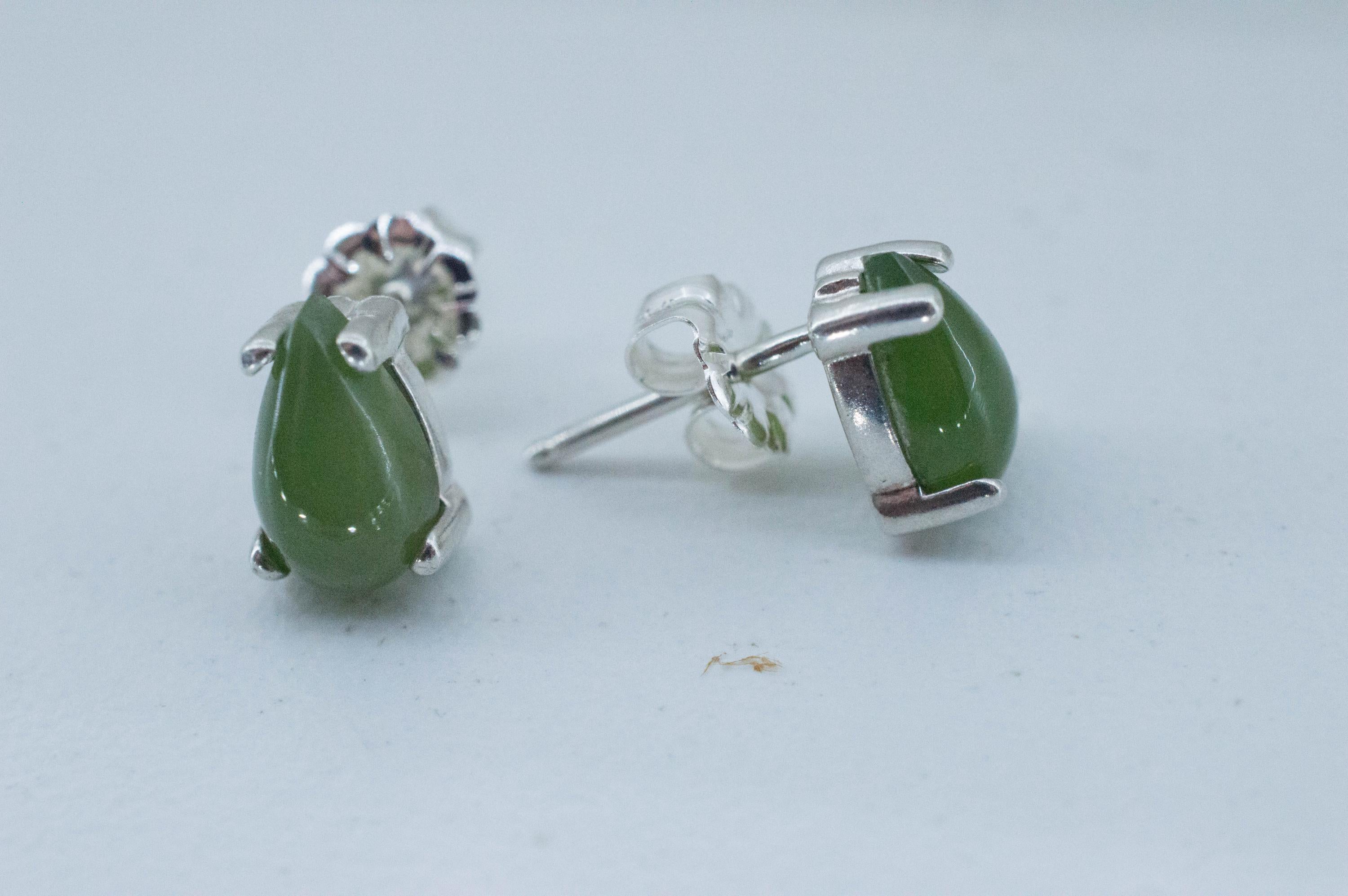 Jade Earrings; Natural Untreated Burma Jade; 2.135cts