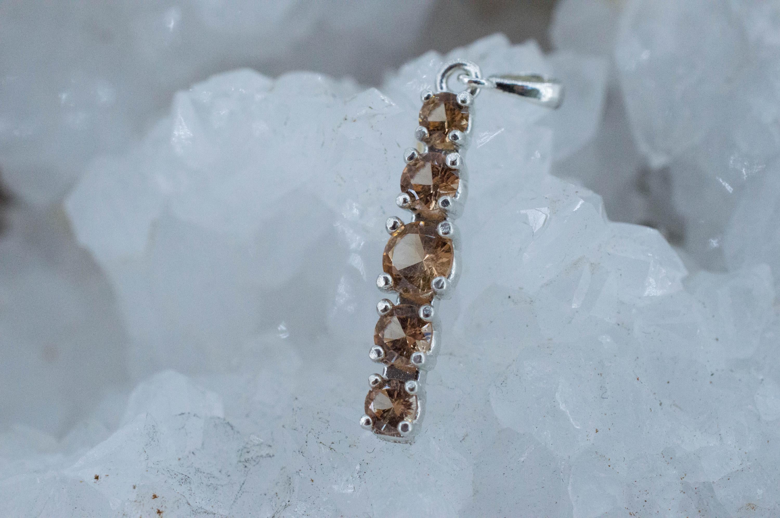 Hessonite Garnet Pendant; Natural Untreated Canada Garnet; 1.210cts