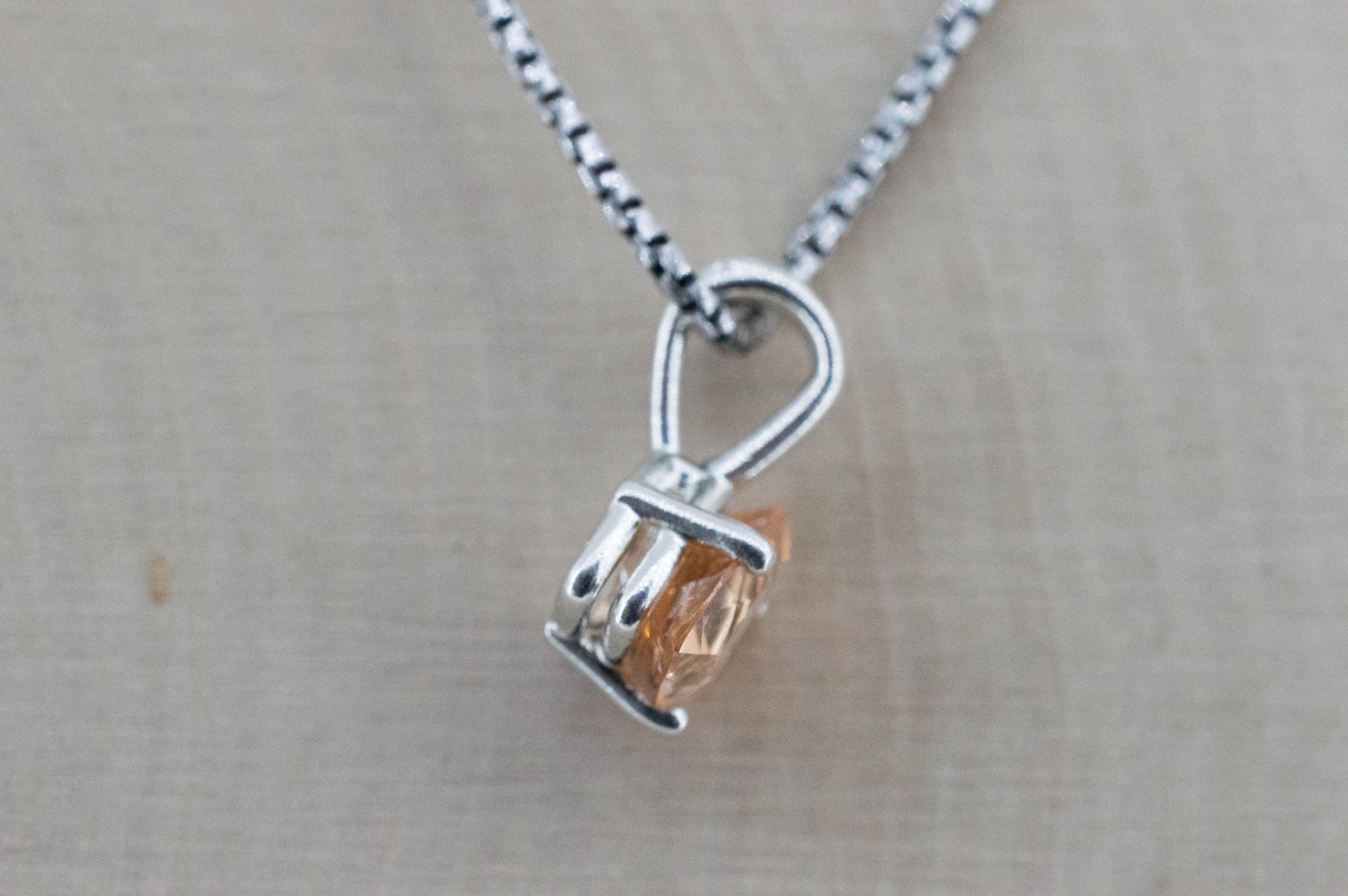 Hessonite Garnet Pendant; Natural Untreated Canada Garnet; 1.860cts