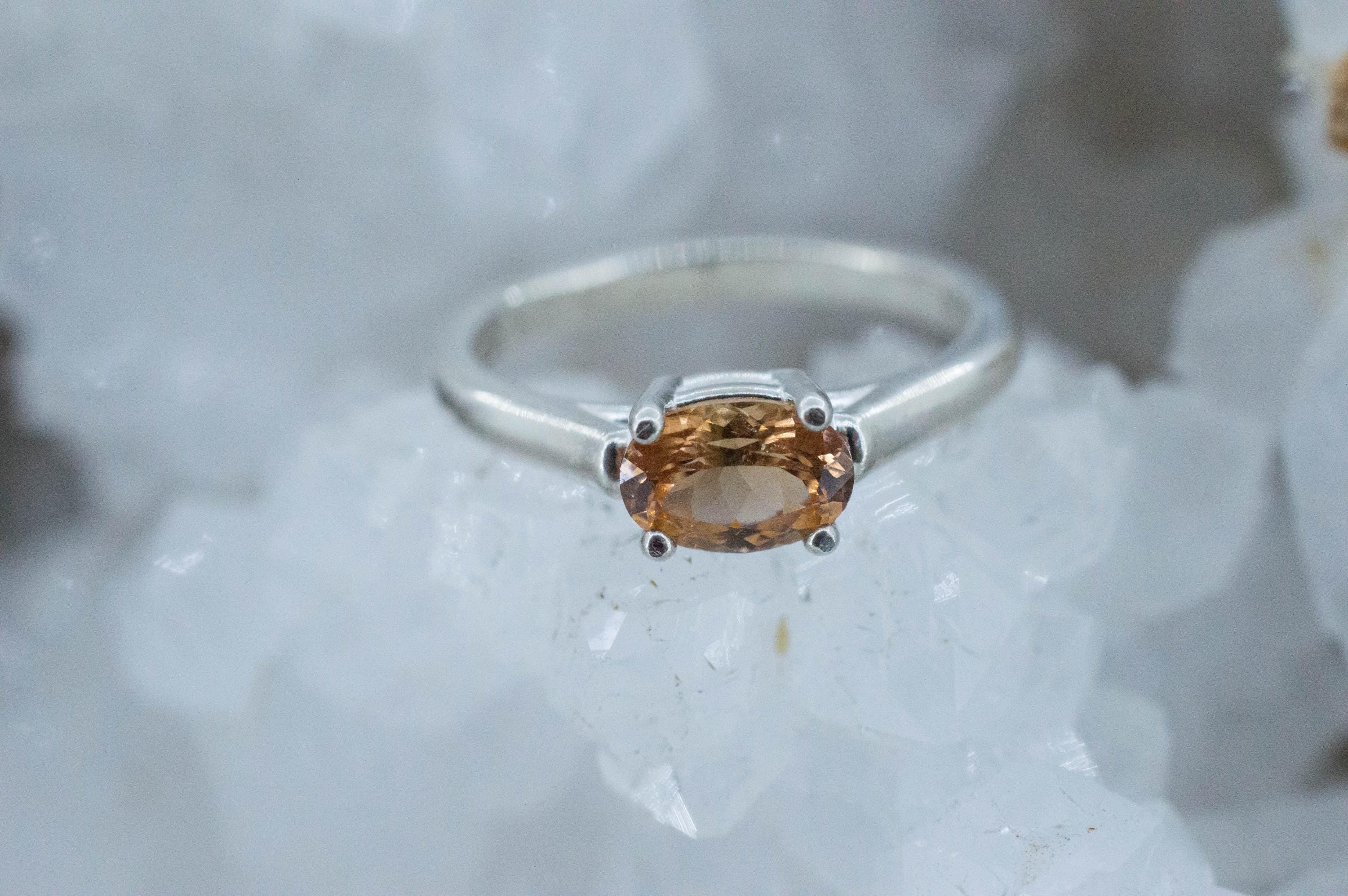 Hessonite Garnet Ring; Natural Untreated Canada Garnet; 0.920cts - Mark Oliver Gems