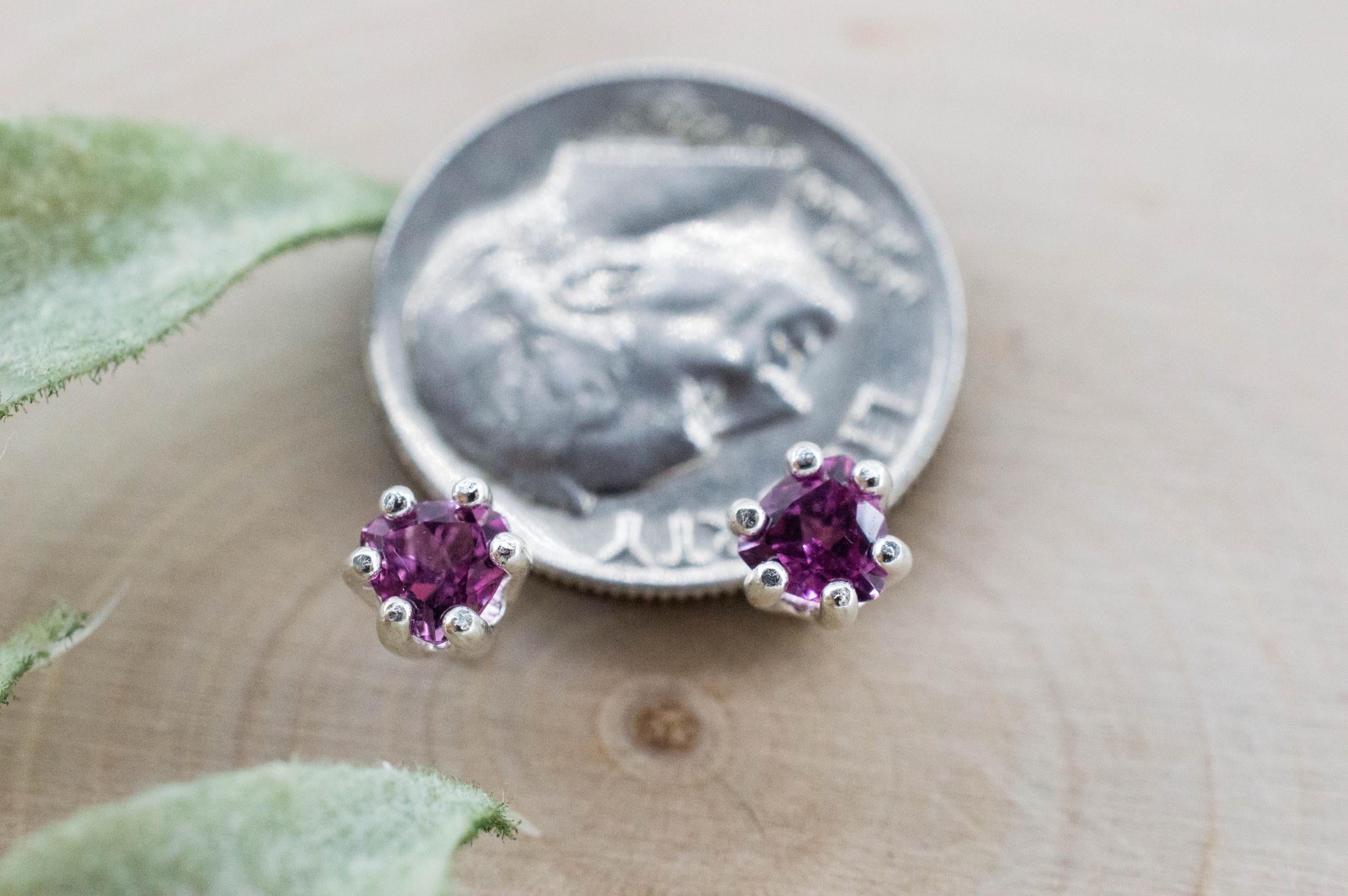 Umbalite Garnet Earrings, Natural Untreated Tanzanian Garnet; 0.535cts - Mark Oliver Gems