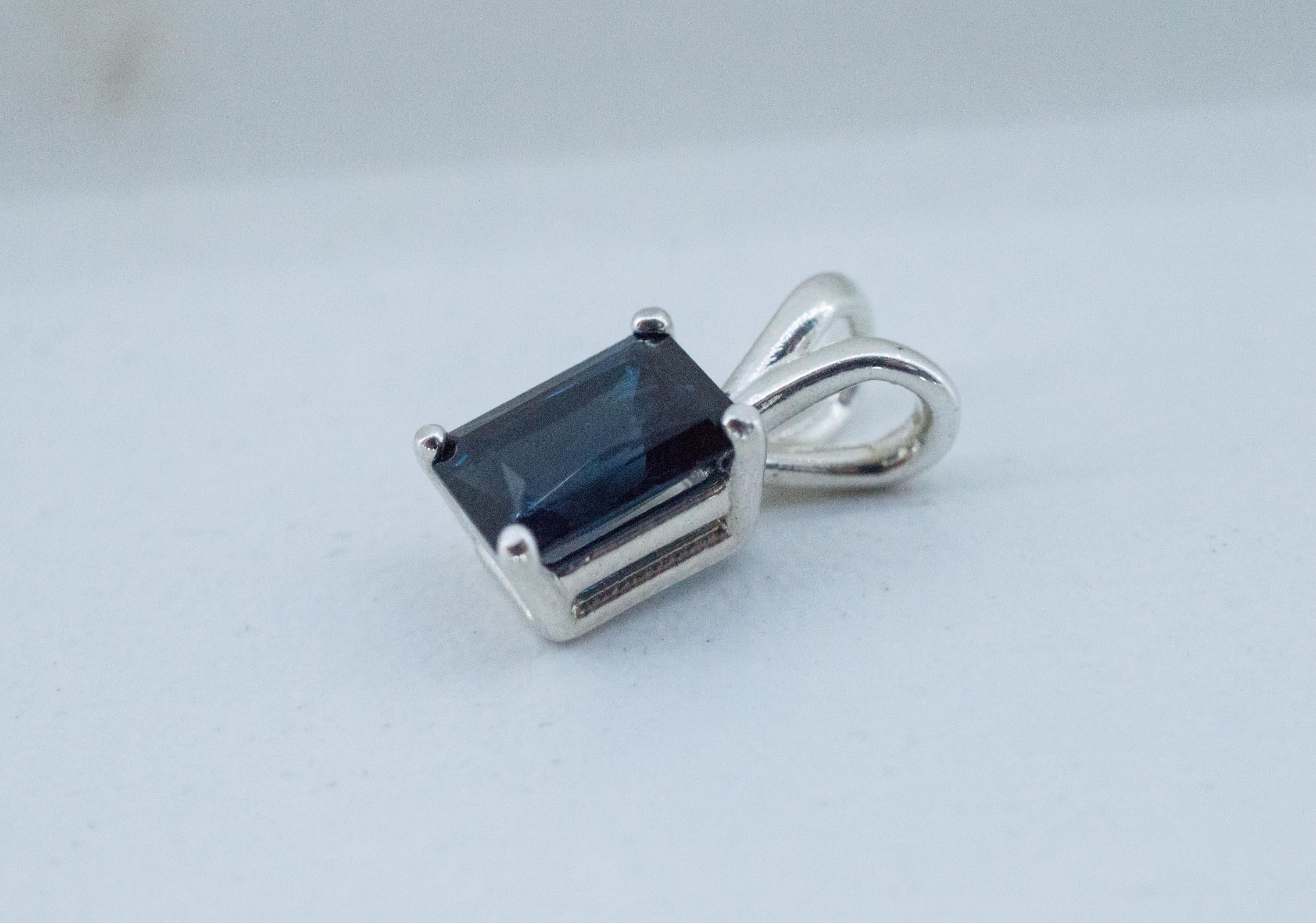 Blue Spinel Pendant; Natural Untreated Sri Lanka Spinel; 1.335cts
