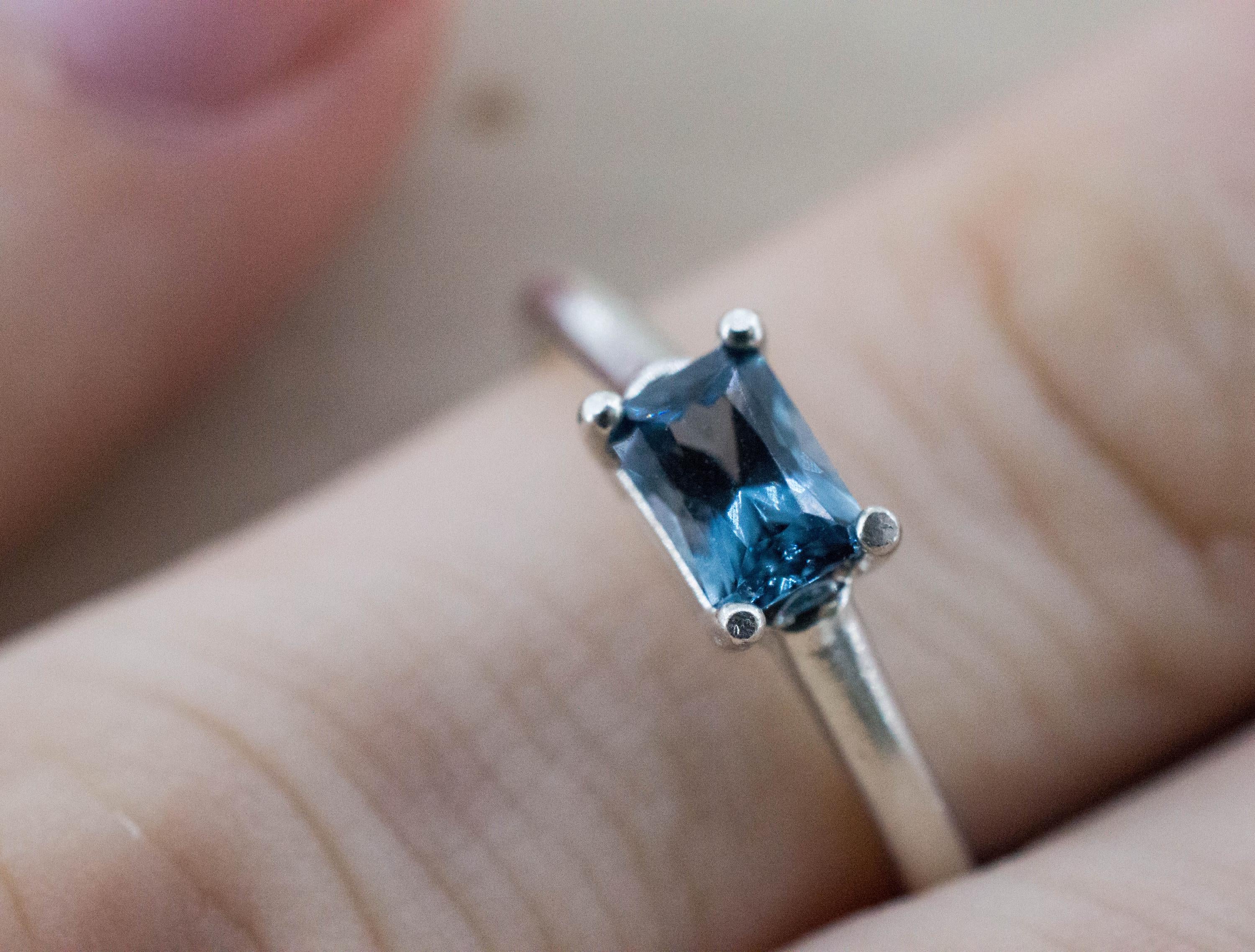 Blue Spinel Ring, Natural Untreated Sri Lanka Spinel; 0.680cts