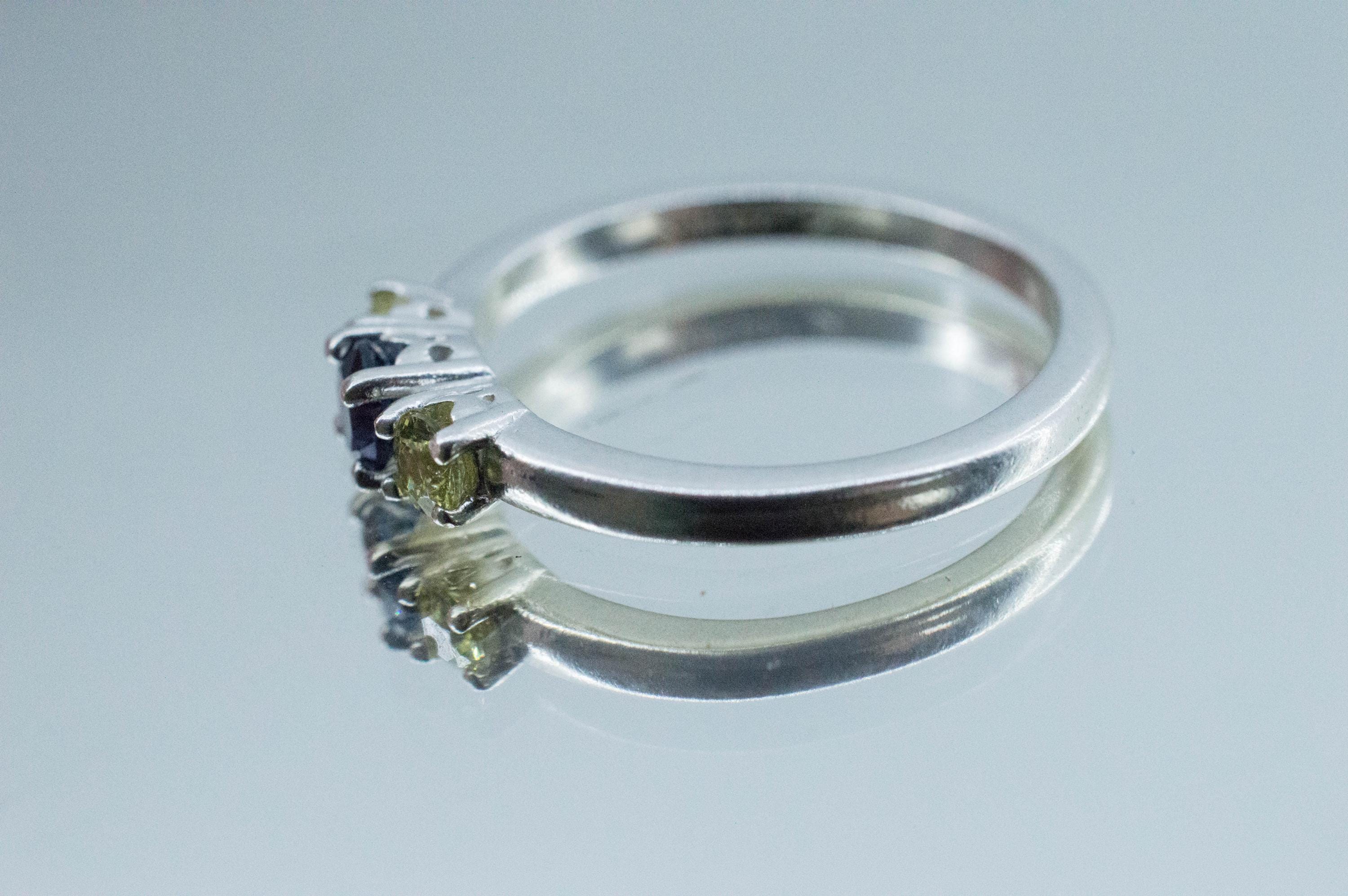 Blue Spinel and Mali Garnet Ring, Natural Untreated Sri Lanka Blue Spinel - Mark Oliver Gems