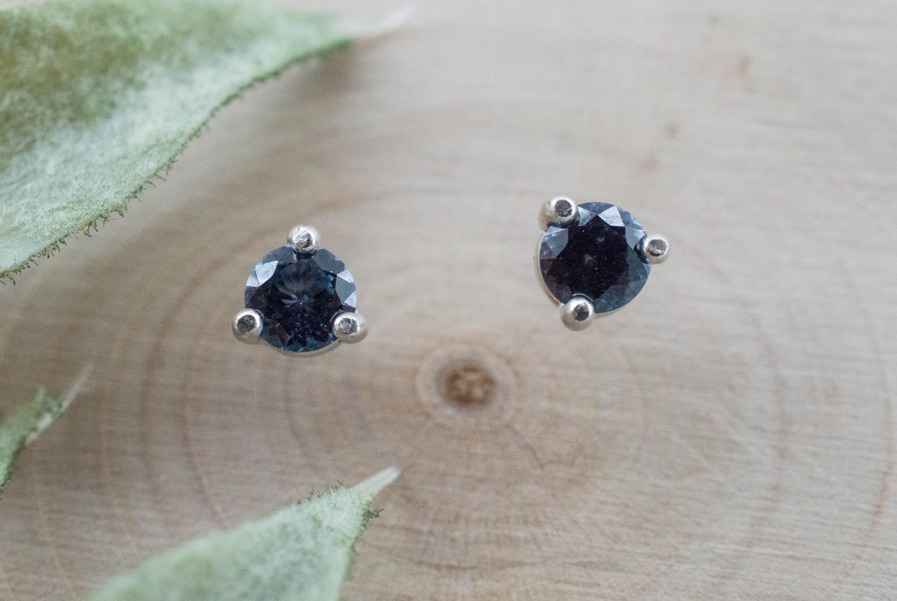 Blue Spinel Earrings; Natural Untreated Sri Lanka Spinel; 0.495cts
