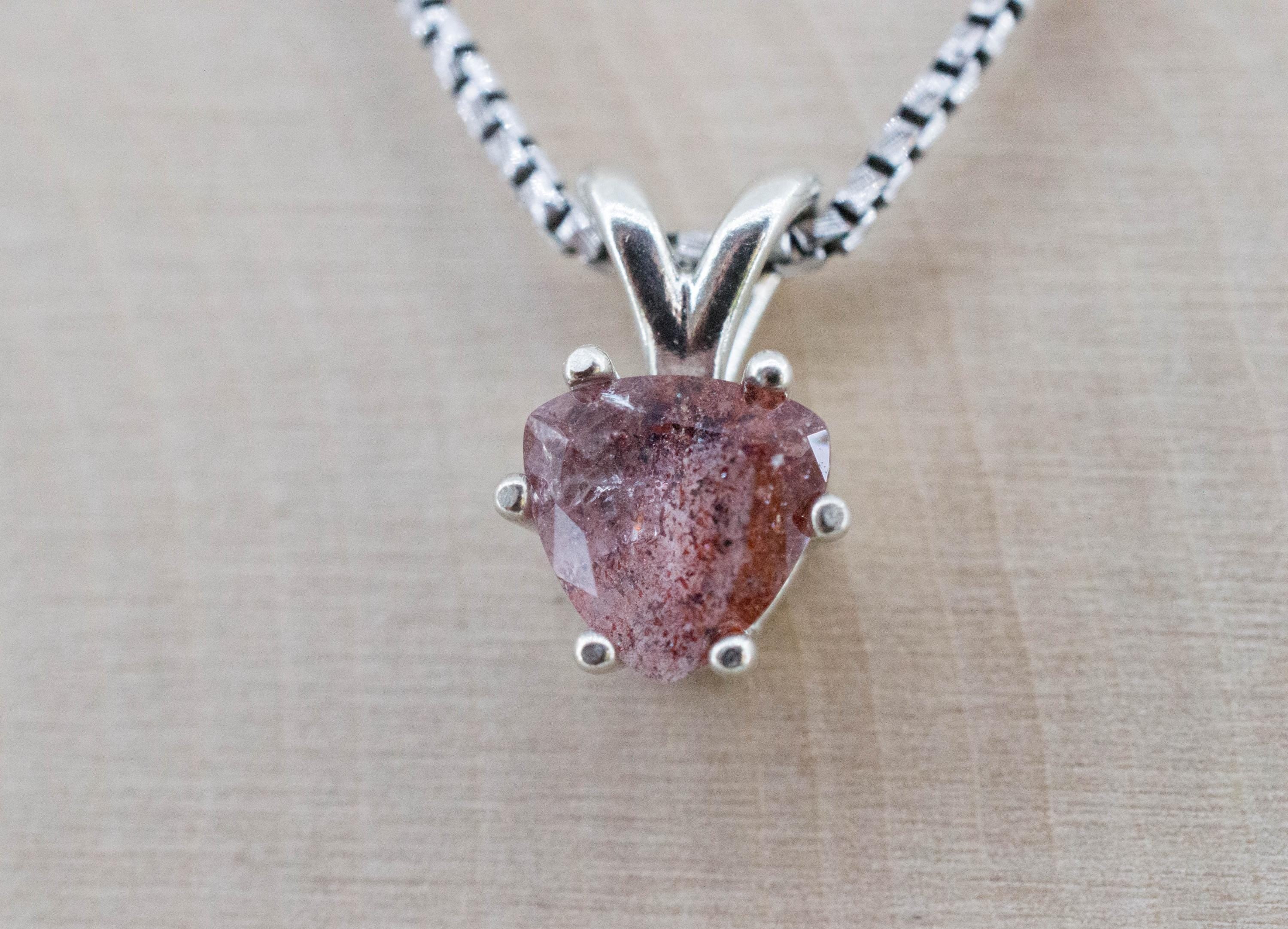 Hematite Quartz Pendant; Natural Untreated Tanzanian Fire and Ice Quartz; 1.120cts - Mark Oliver Gems