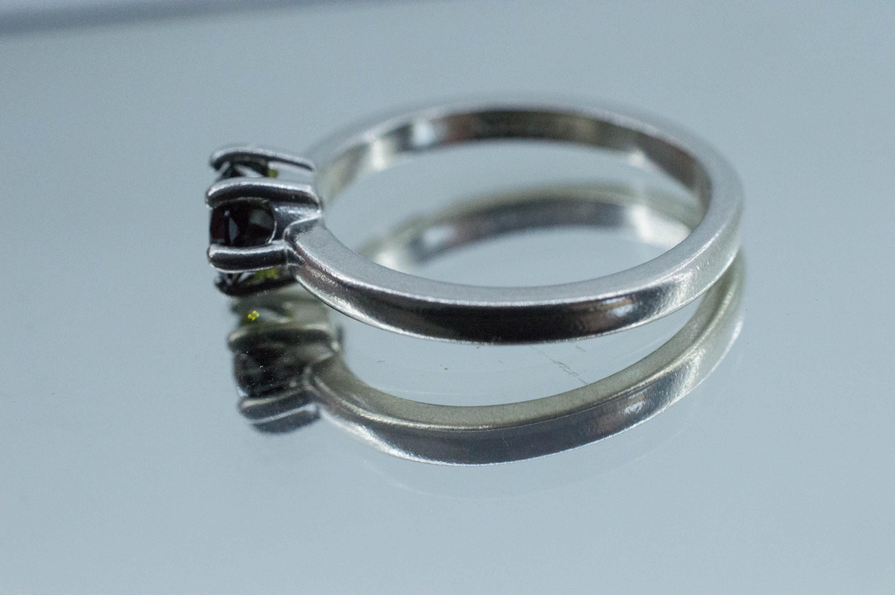 Green Tourmaline Ring; Genuine Untreated Brazil Tourmaline; 0.635cts