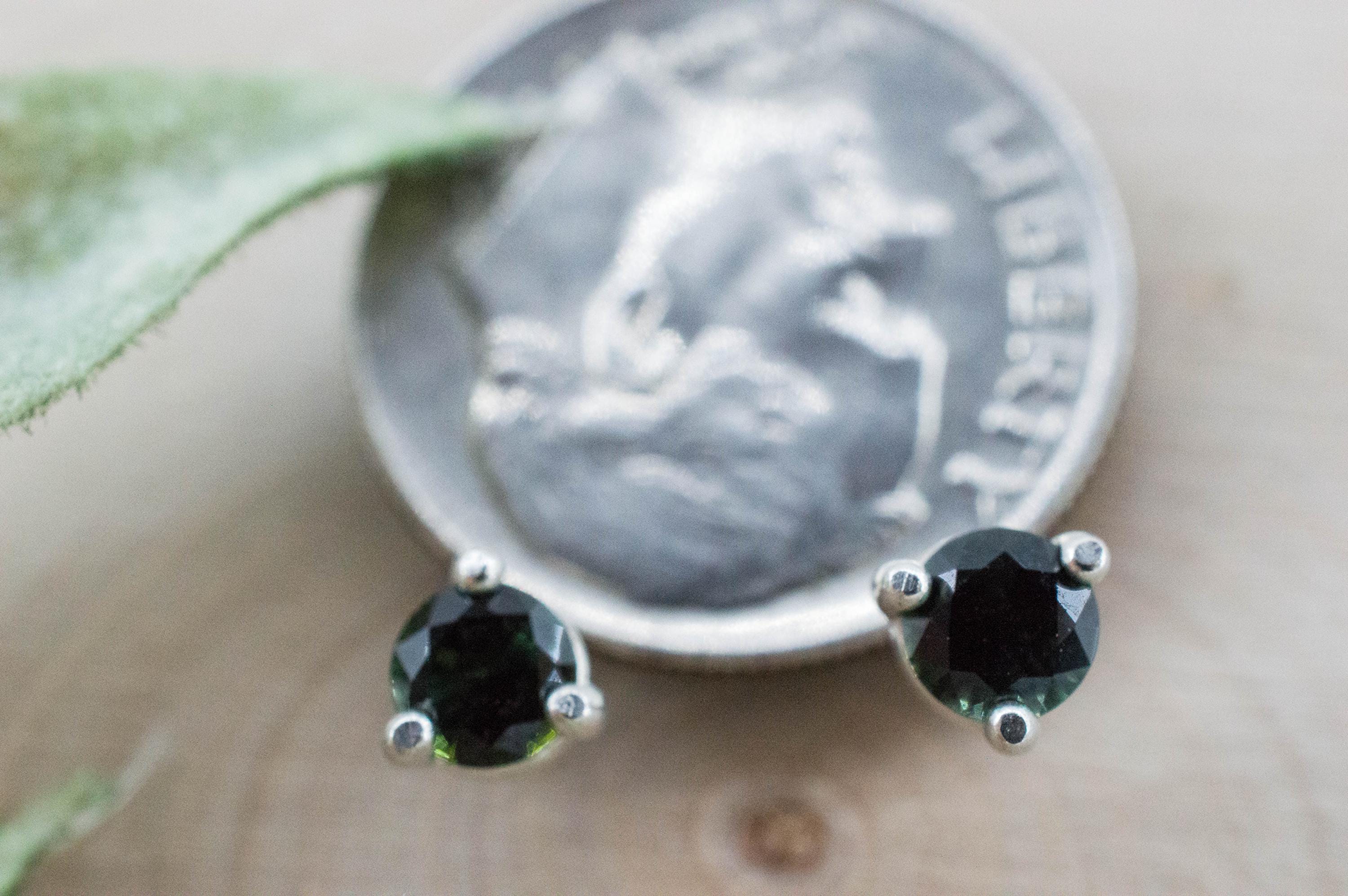 Tourmaline Earrings; Natural Untreated Brazil Dravite Tourmaline; 0.435cts - Mark Oliver Gems