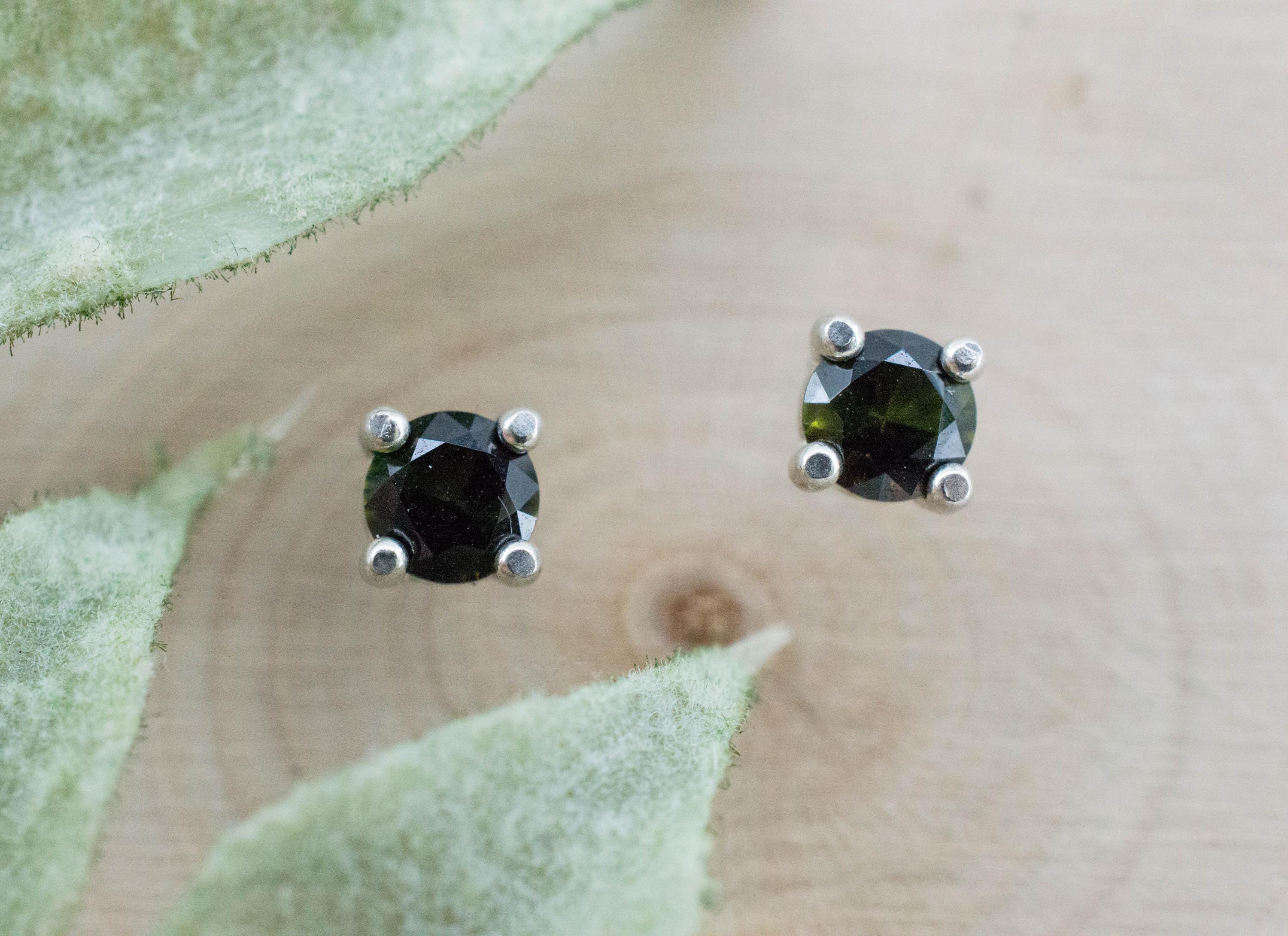 Tourmaline Earrings; Natural Untreated Brazil Dravite Tourmaline; 0.455cts - Mark Oliver Gems