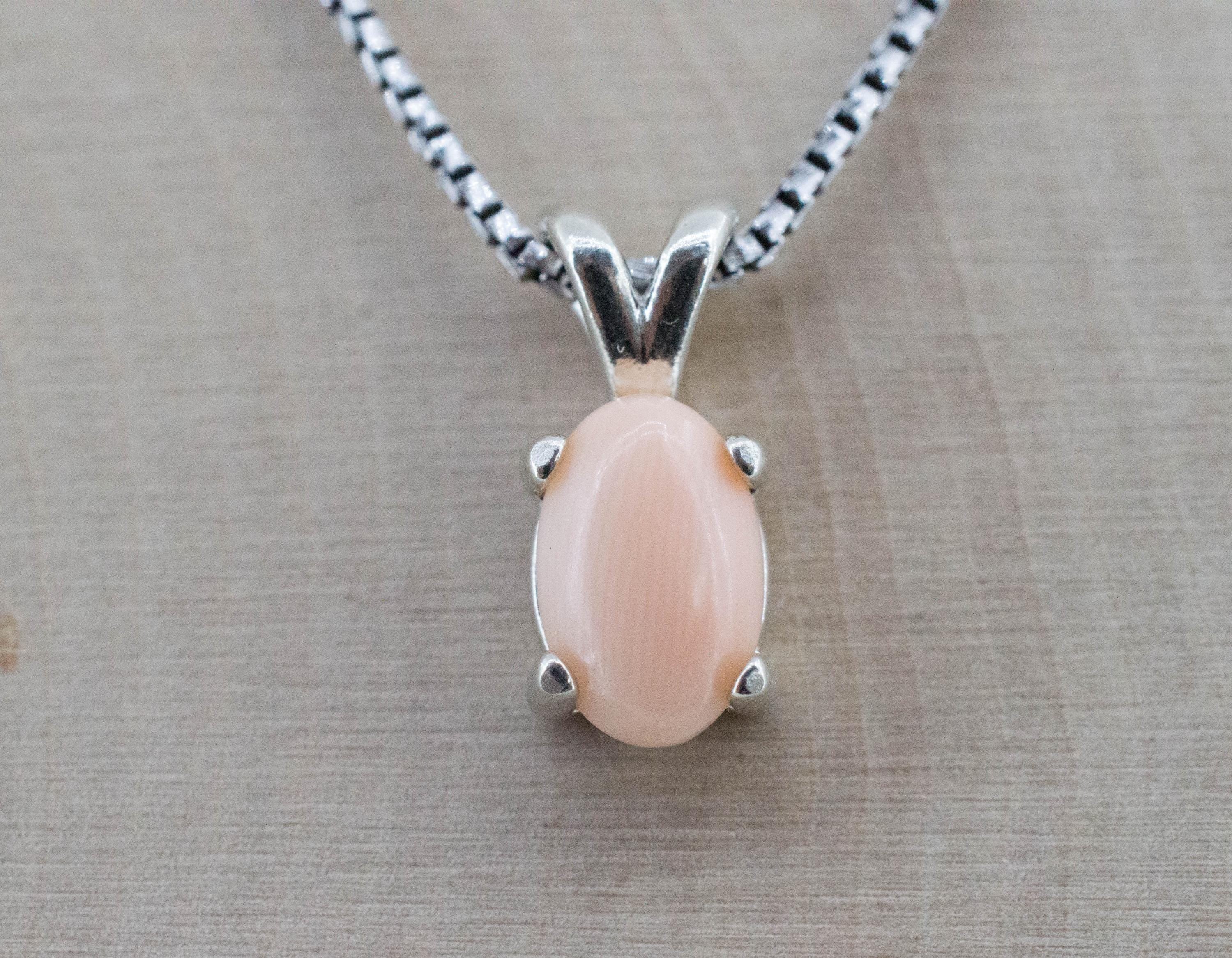 Precious Coral Pendant; Natural Untreated Taiwan Angelskin Coral; 1.850cts