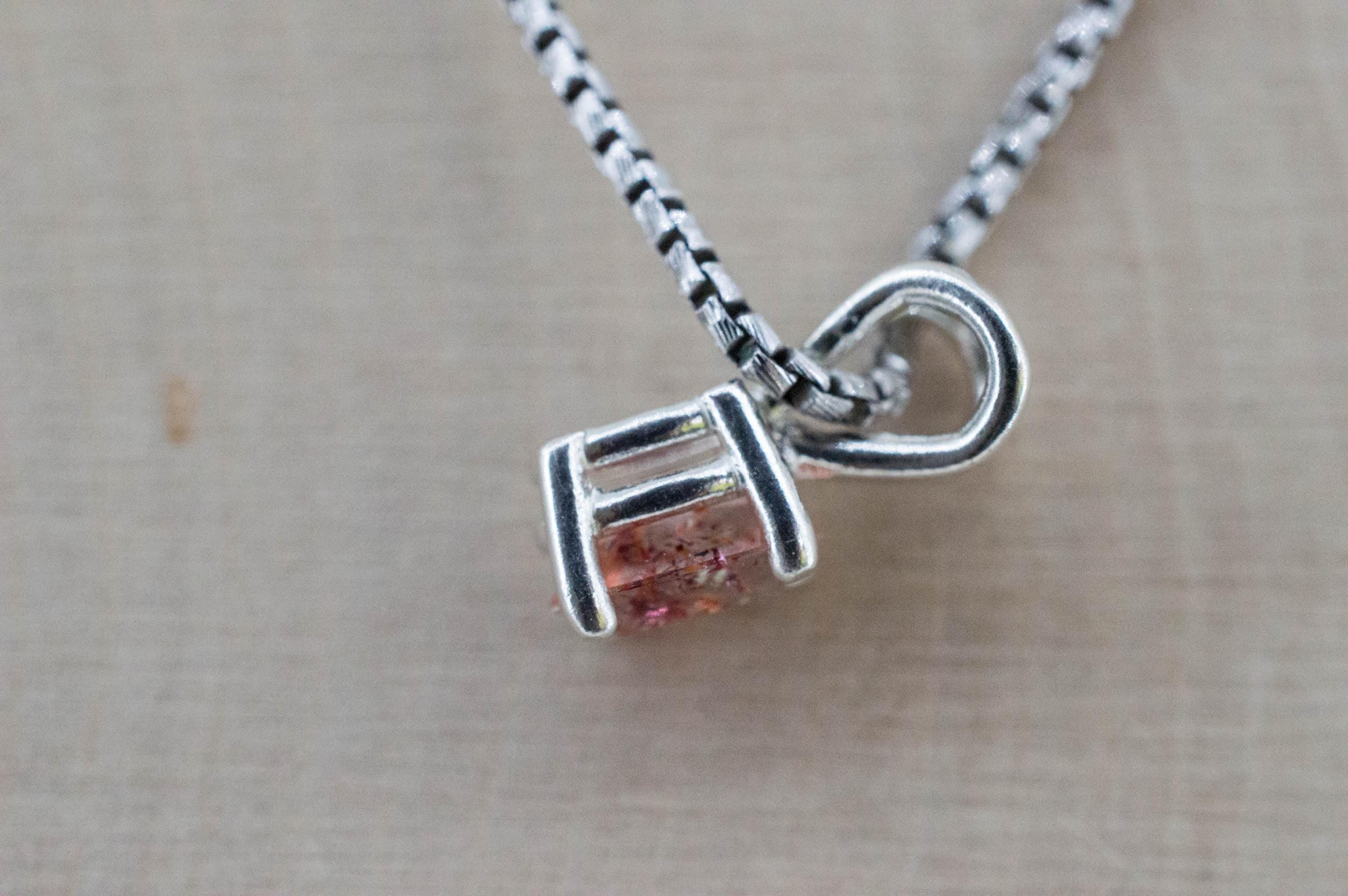 Hematite Quartz Pendant; Natural Untreated Tanzanian Fire and Ice Quartz; 0.635cts