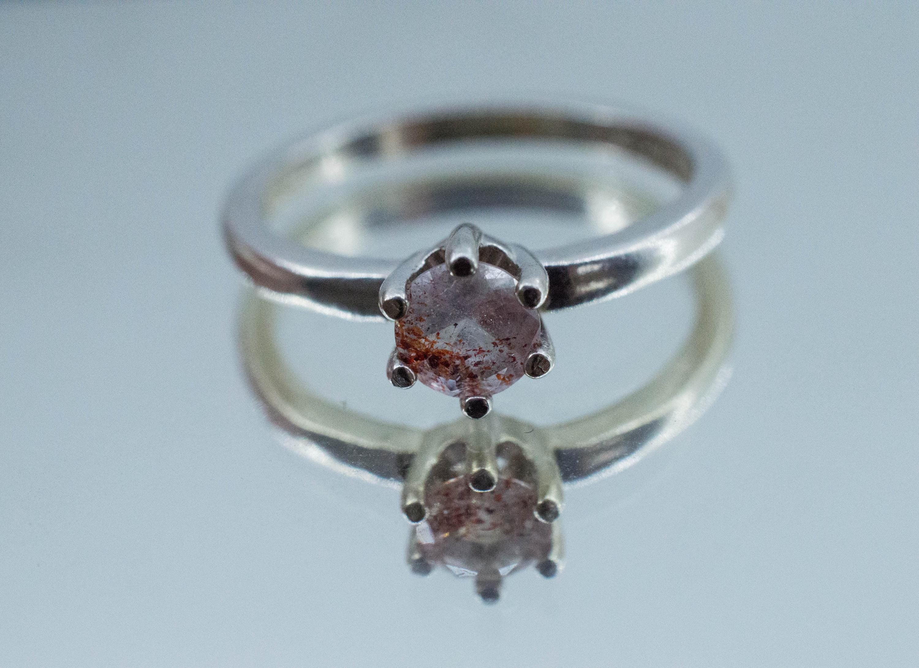 Hematite Quartz Ring; Natural Untreated Tanzania Fire and Ice Quartz; 0.380cts - Mark Oliver Gems