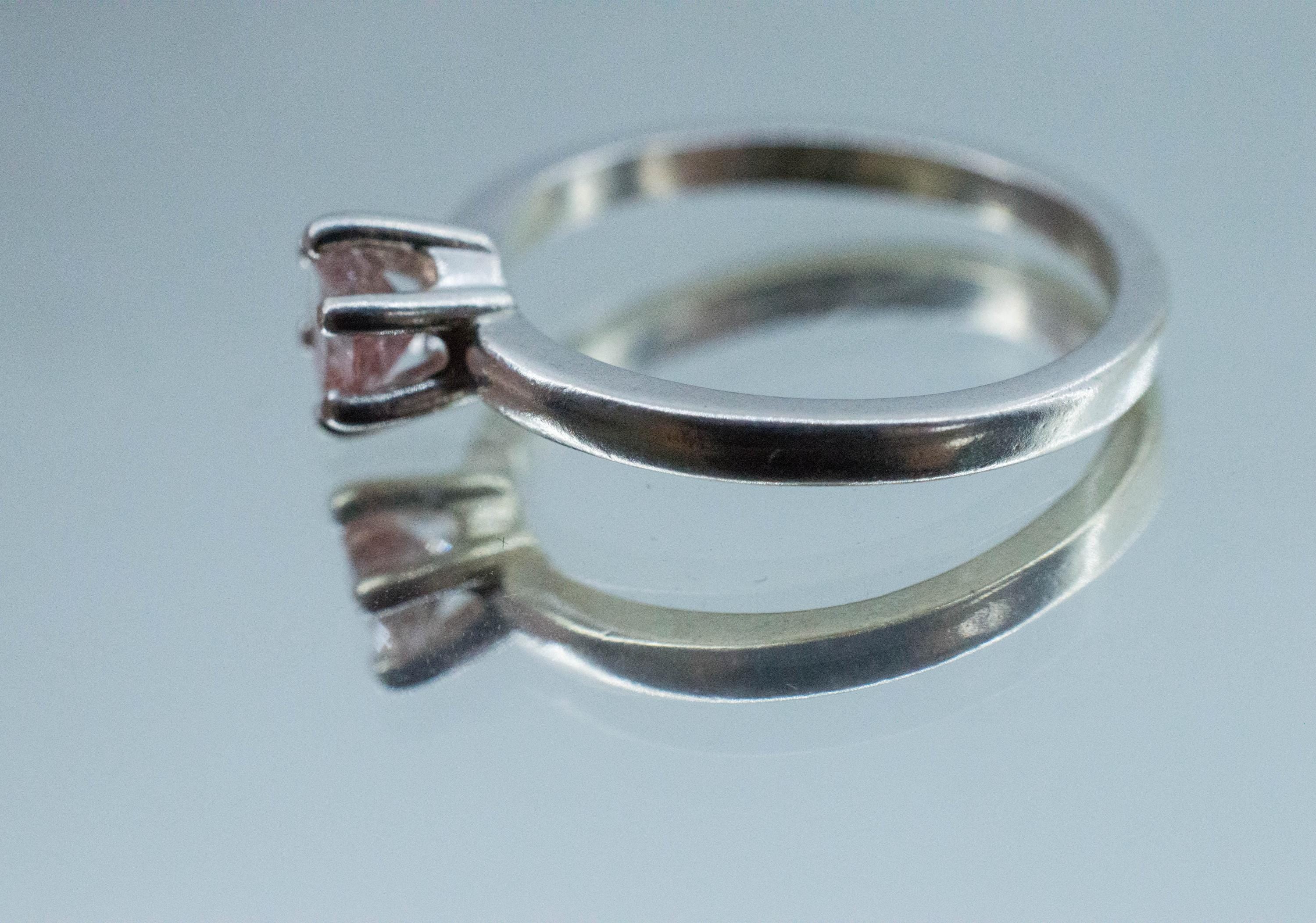 Hematite Quartz Ring; Natural Untreated Tanzania Fire and Ice Quartz; 0.380cts - Mark Oliver Gems