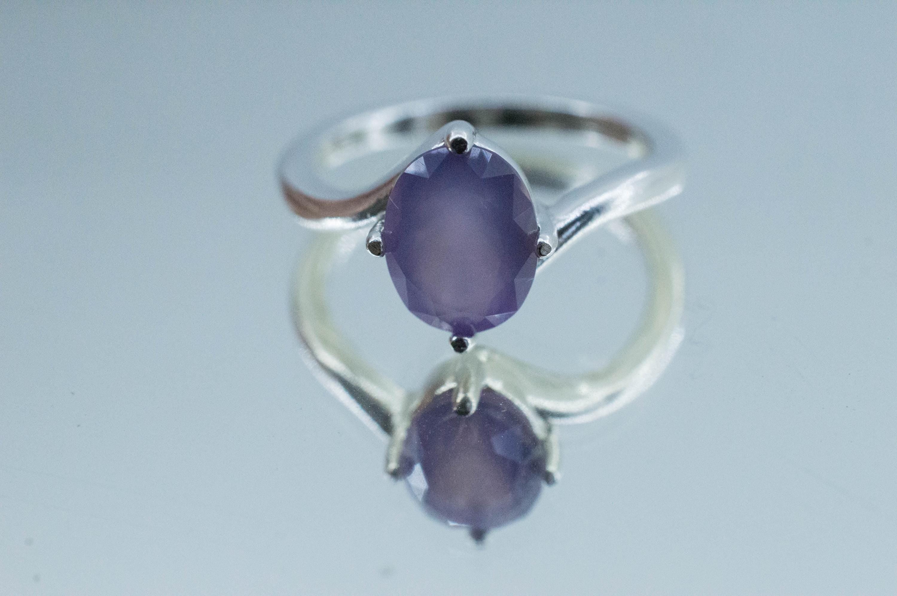 Holly Blue Agate Ring; Natural Untreated Oregon Holley Agate; 1.685cts