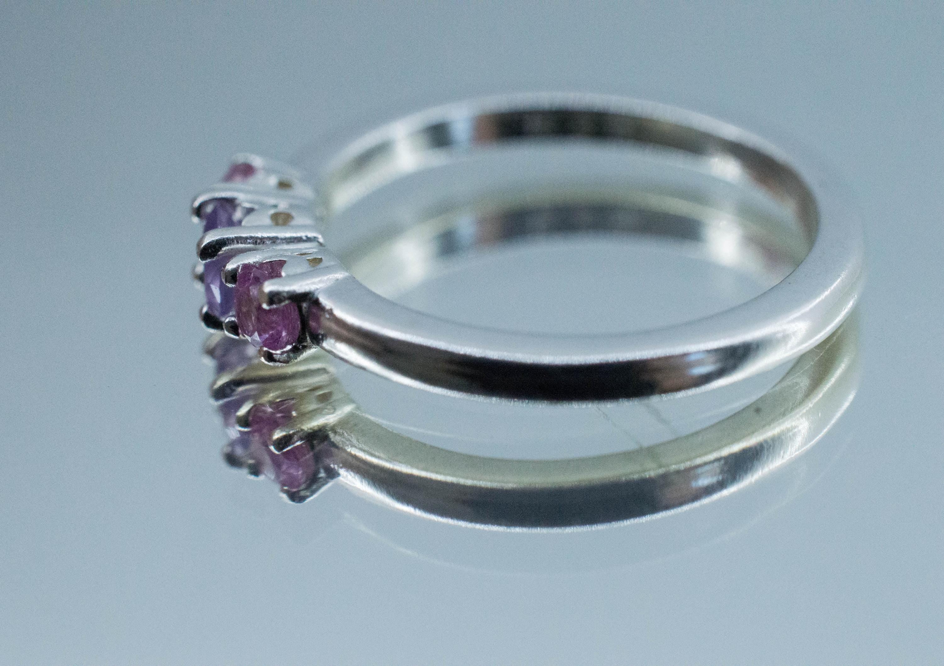 Holly Blue Agate Ring; Natural Untreated Oregon Holley Agate and Pink Sapphire - Mark Oliver Gems