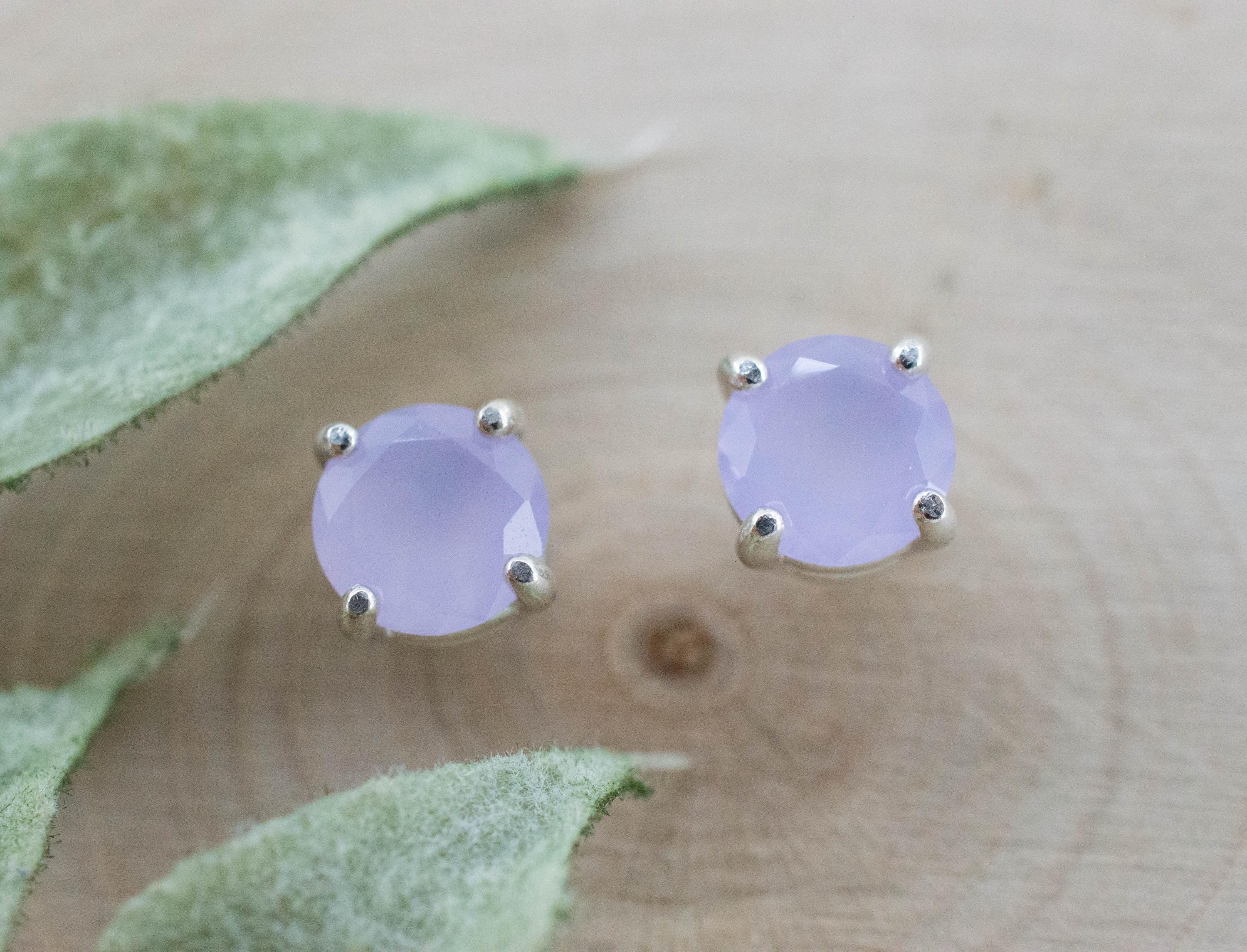 Holly Blue Agate Earrings; Natural Untreated Oregon Holley Agate; 1.190cts - Mark Oliver Gems