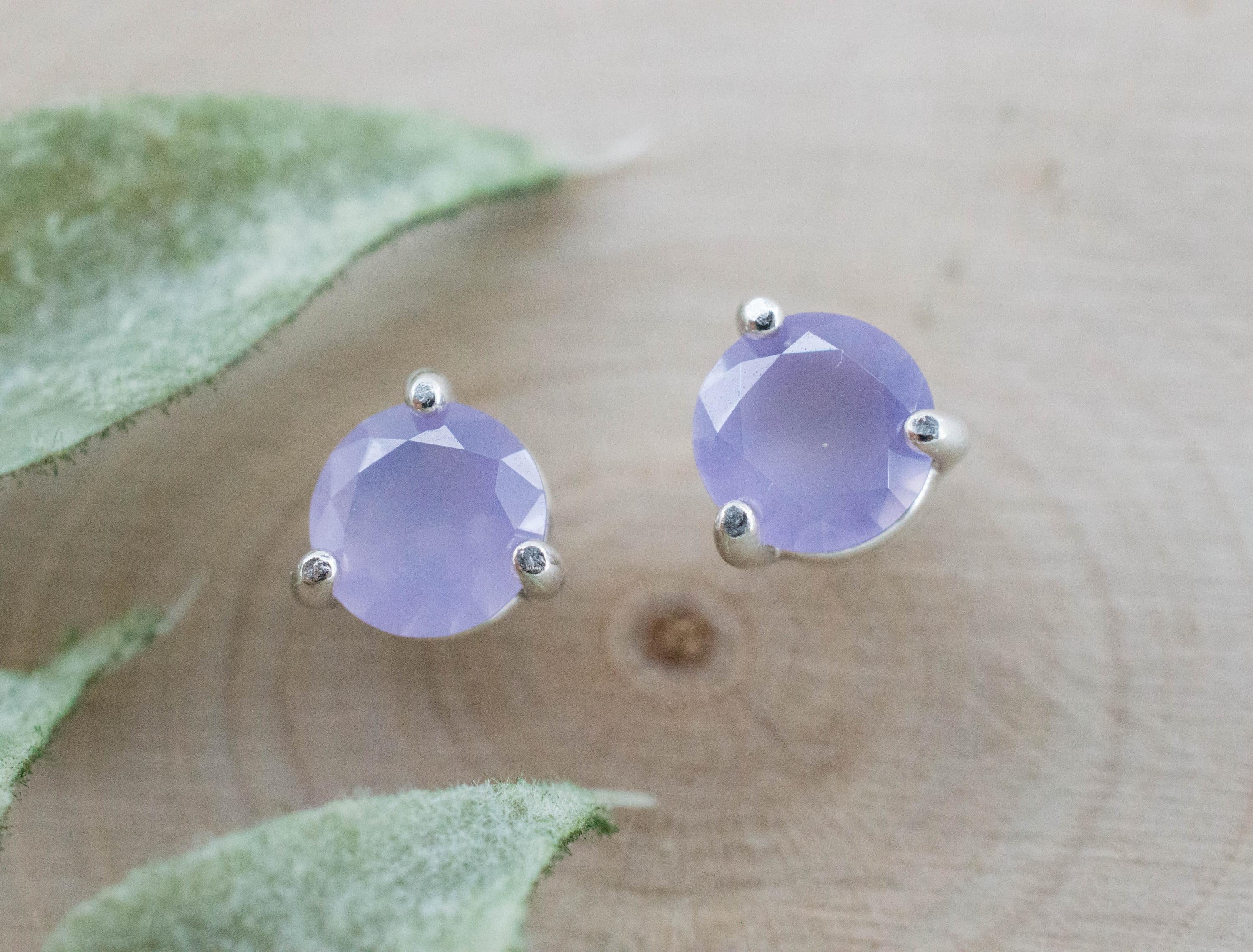 Holly Blue Agate Earrings; Natural Untreated Oregon Holley Agate; 1.205cts - Mark Oliver Gems
