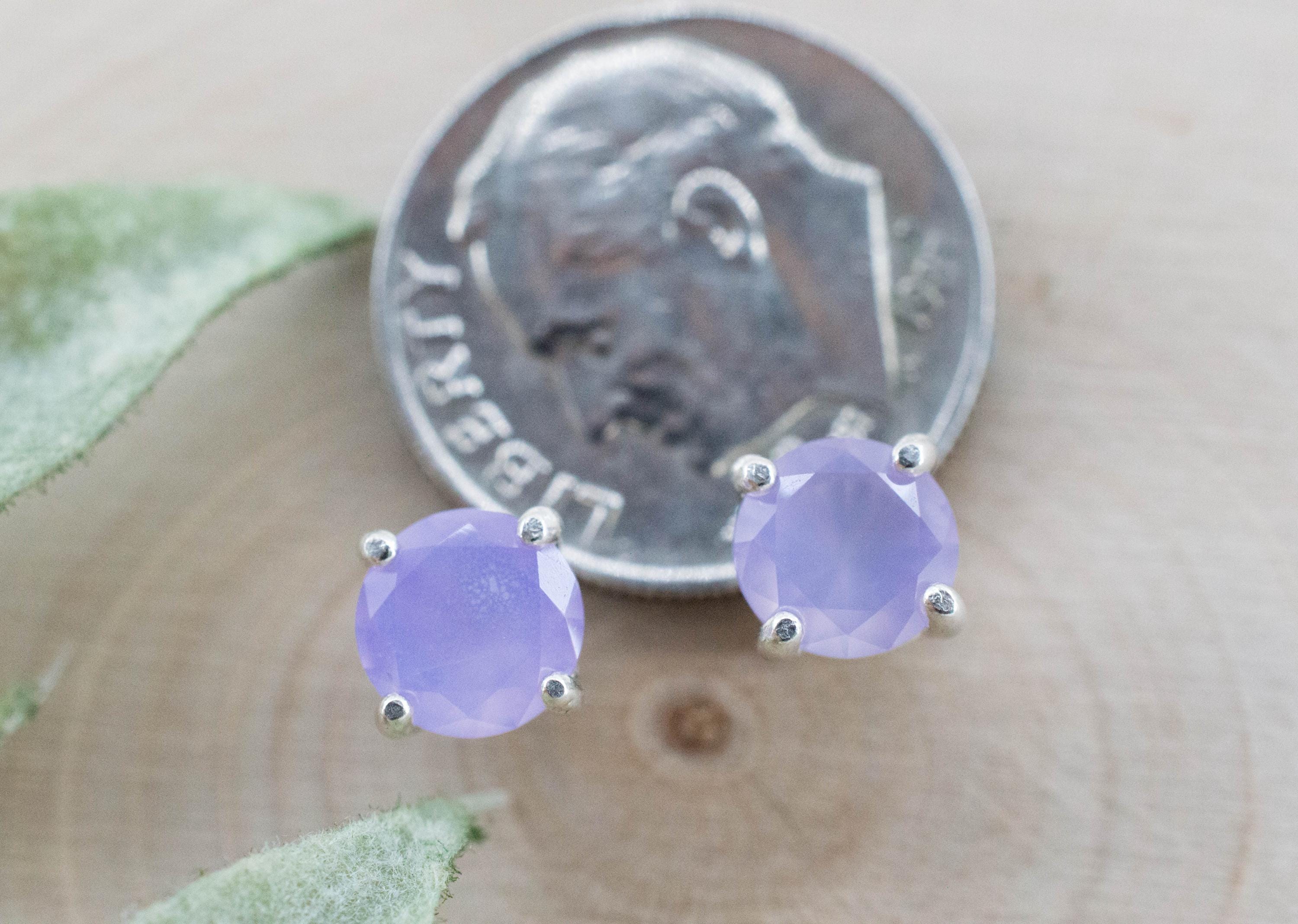 Holly Blue Agate Earrings; Natural Untreated Oregon Holley Agate; 1.300cts - Mark Oliver Gems