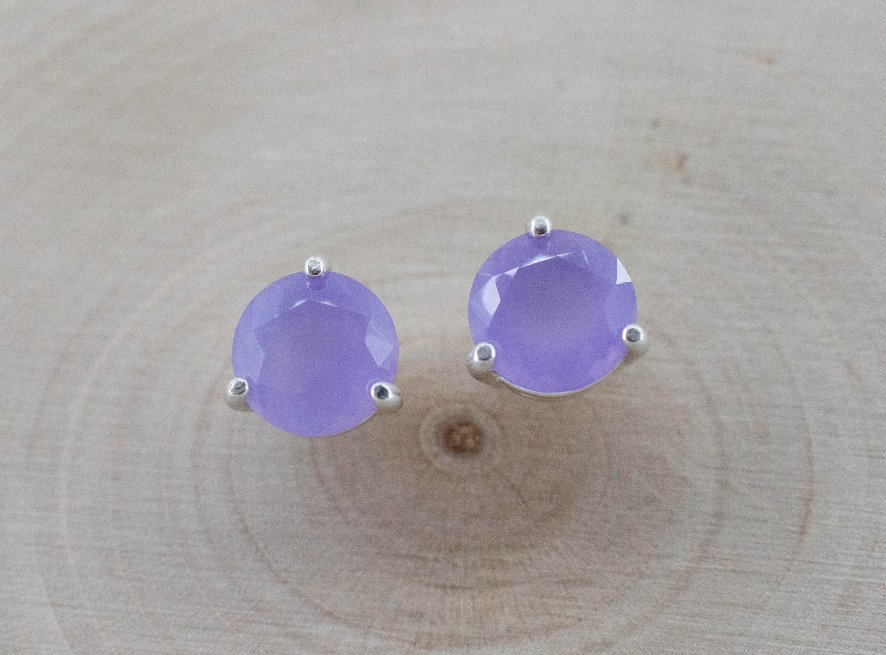 Holly Blue Agate Earrings; Natural Untreated Oregon Holley Agate; 2.145cts - Mark Oliver Gems