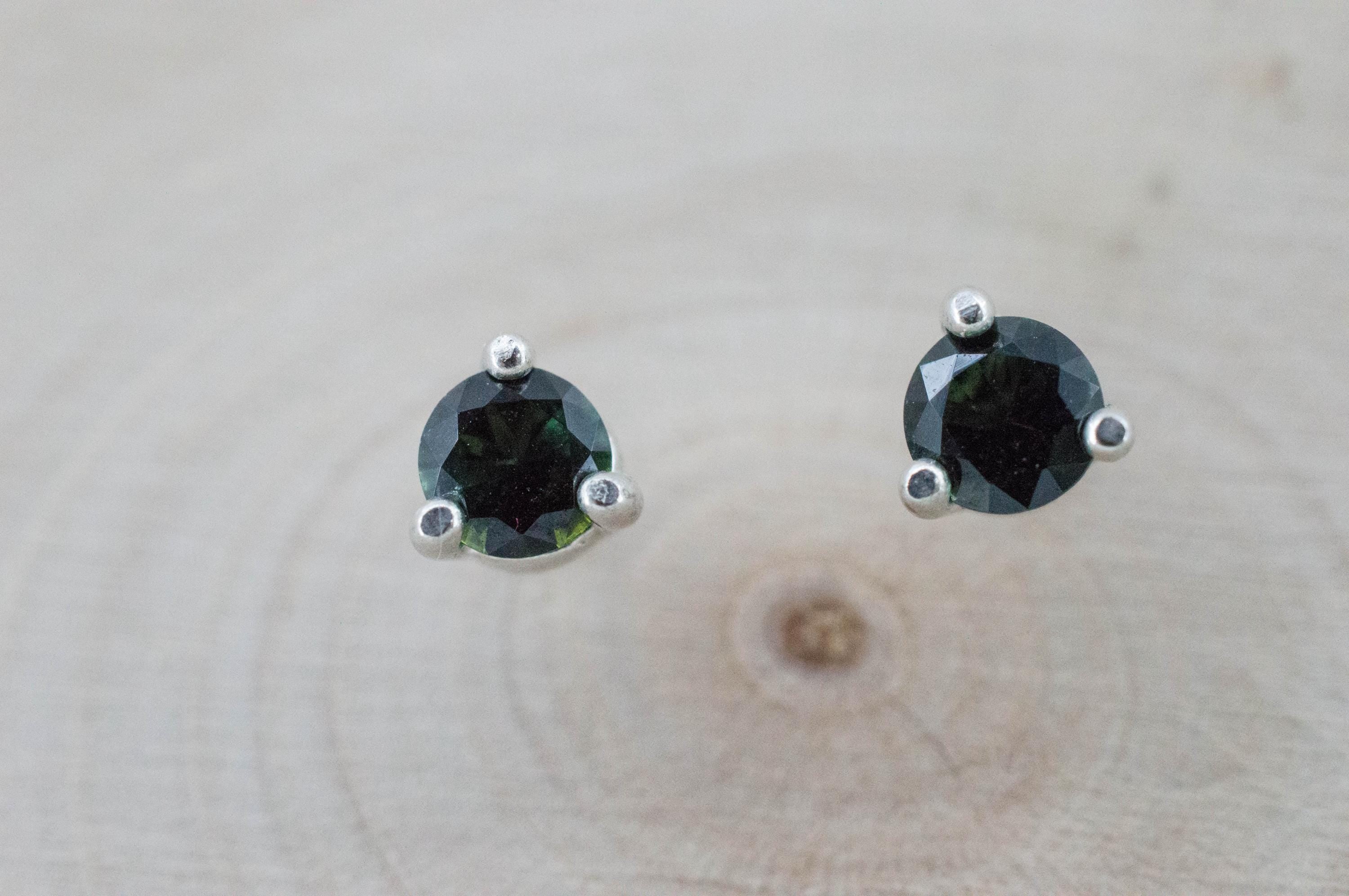 Tourmaline Earrings; Natural Untreated Brazil Dravite Tourmaline; 0.435cts - Mark Oliver Gems