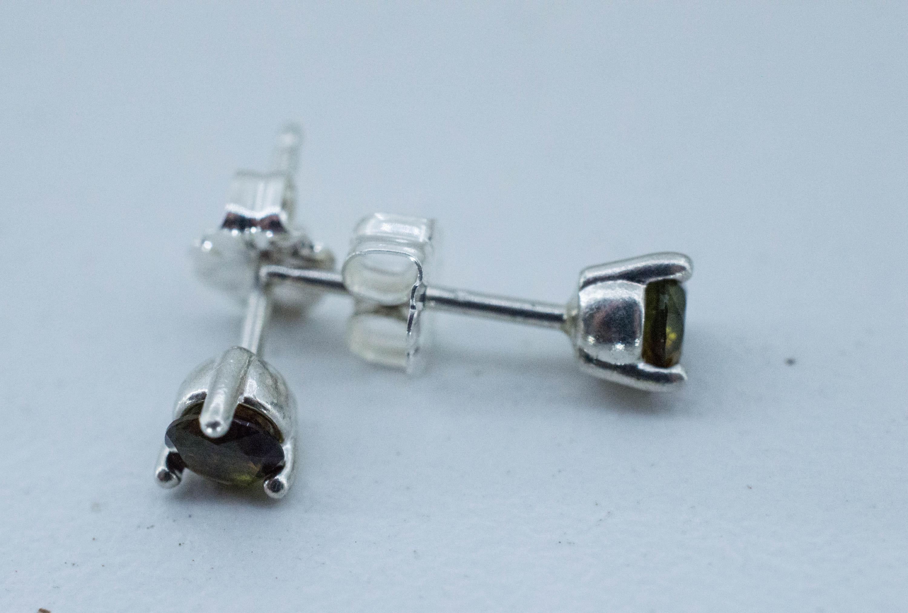 Tourmaline Earrings; Natural Untreated Brazil Dravite Tourmaline; 0.450cts - Mark Oliver Gems