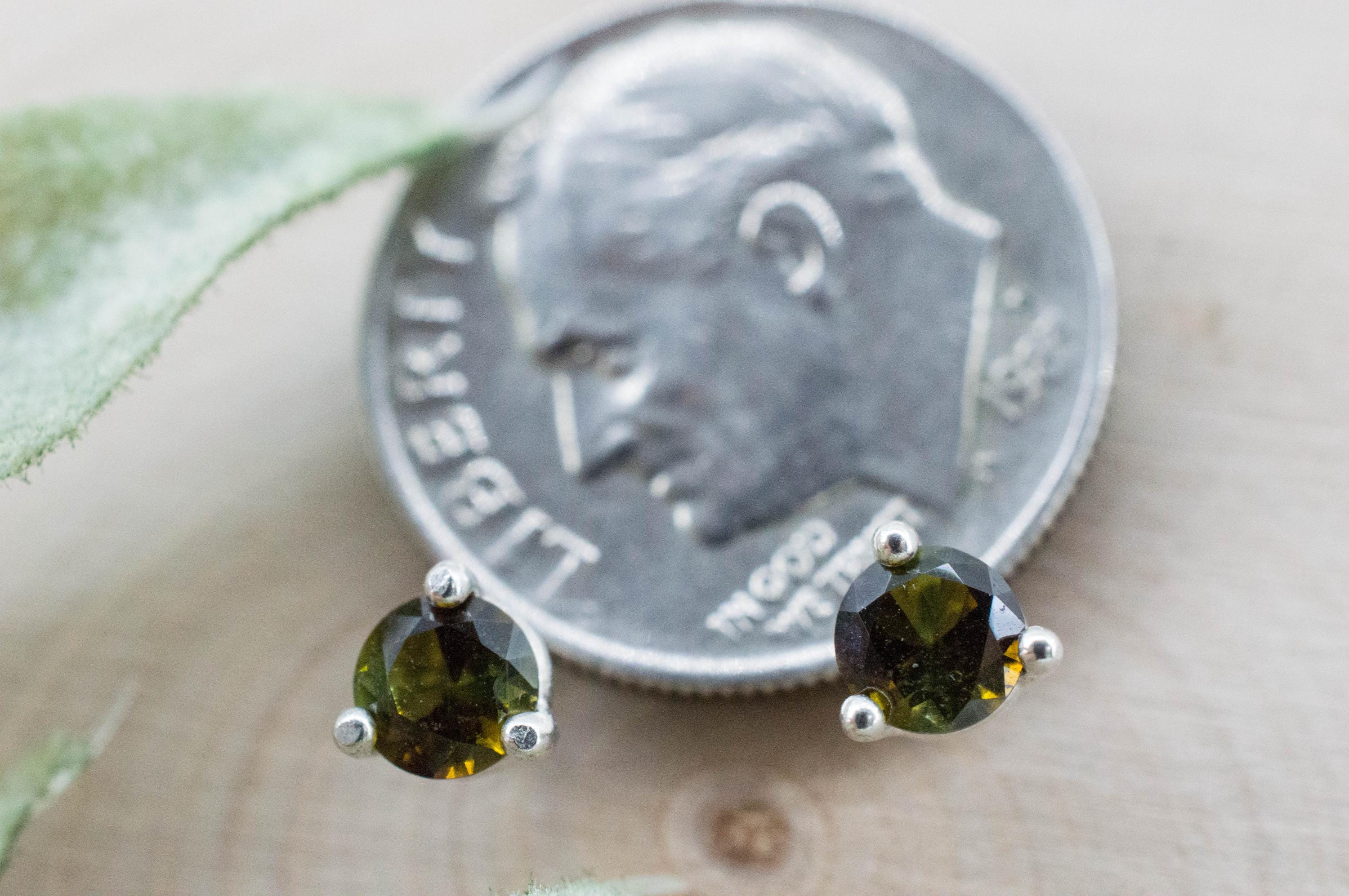 Tourmaline Earrings; Natural Untreated Brazil Dravite Tourmaline; 0.450cts - Mark Oliver Gems