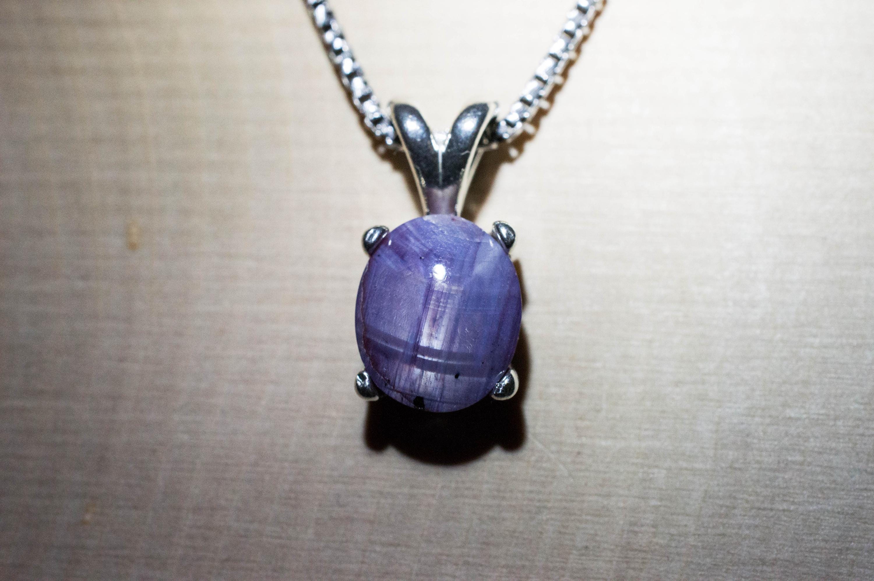 Star Ruby Pendant; Natural Untreated India Ruby; 4.270cts - Mark Oliver Gems