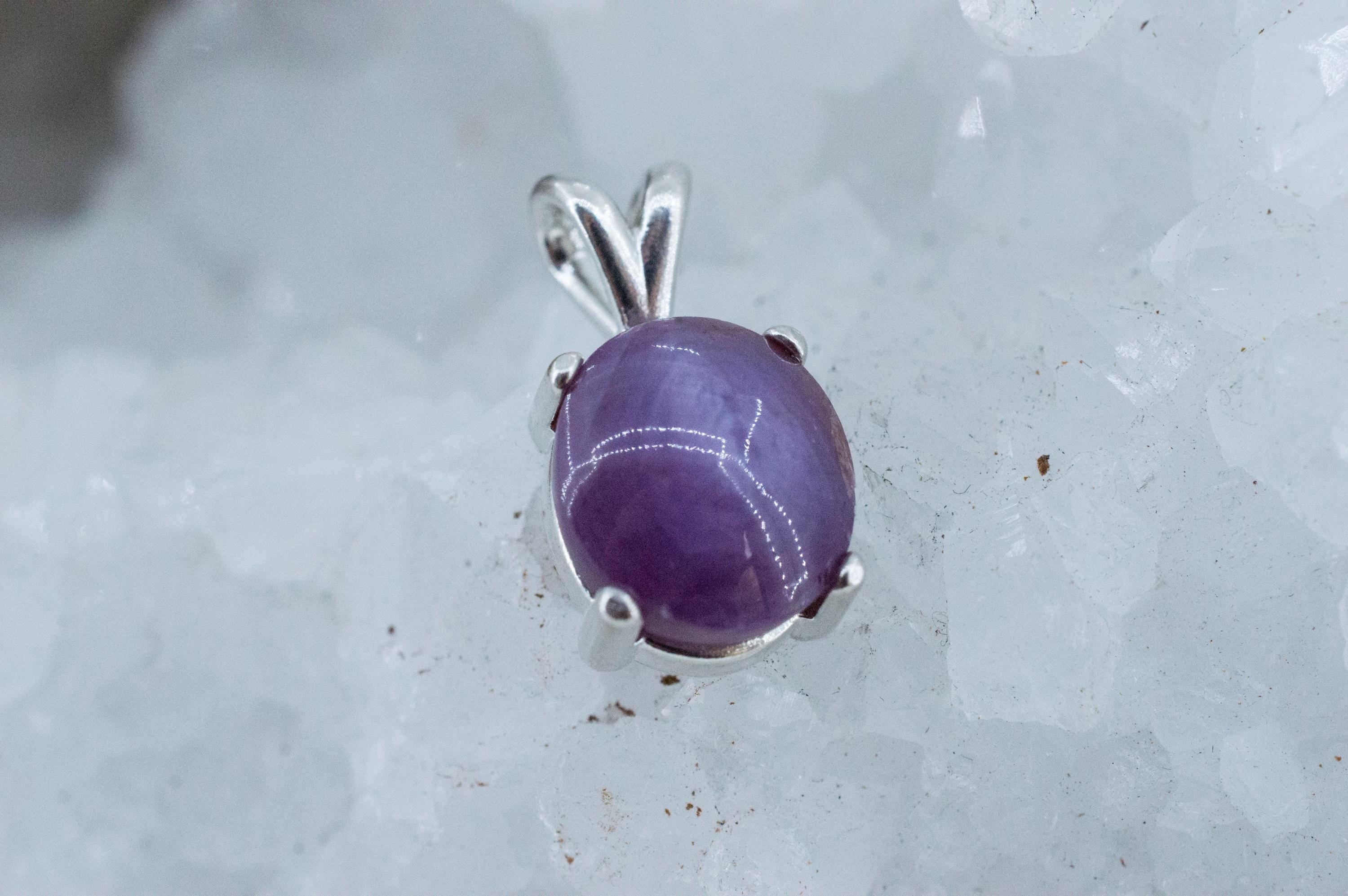 Star Ruby Pendant; Natural Untreated India Ruby; 7.275cts - Mark Oliver Gems