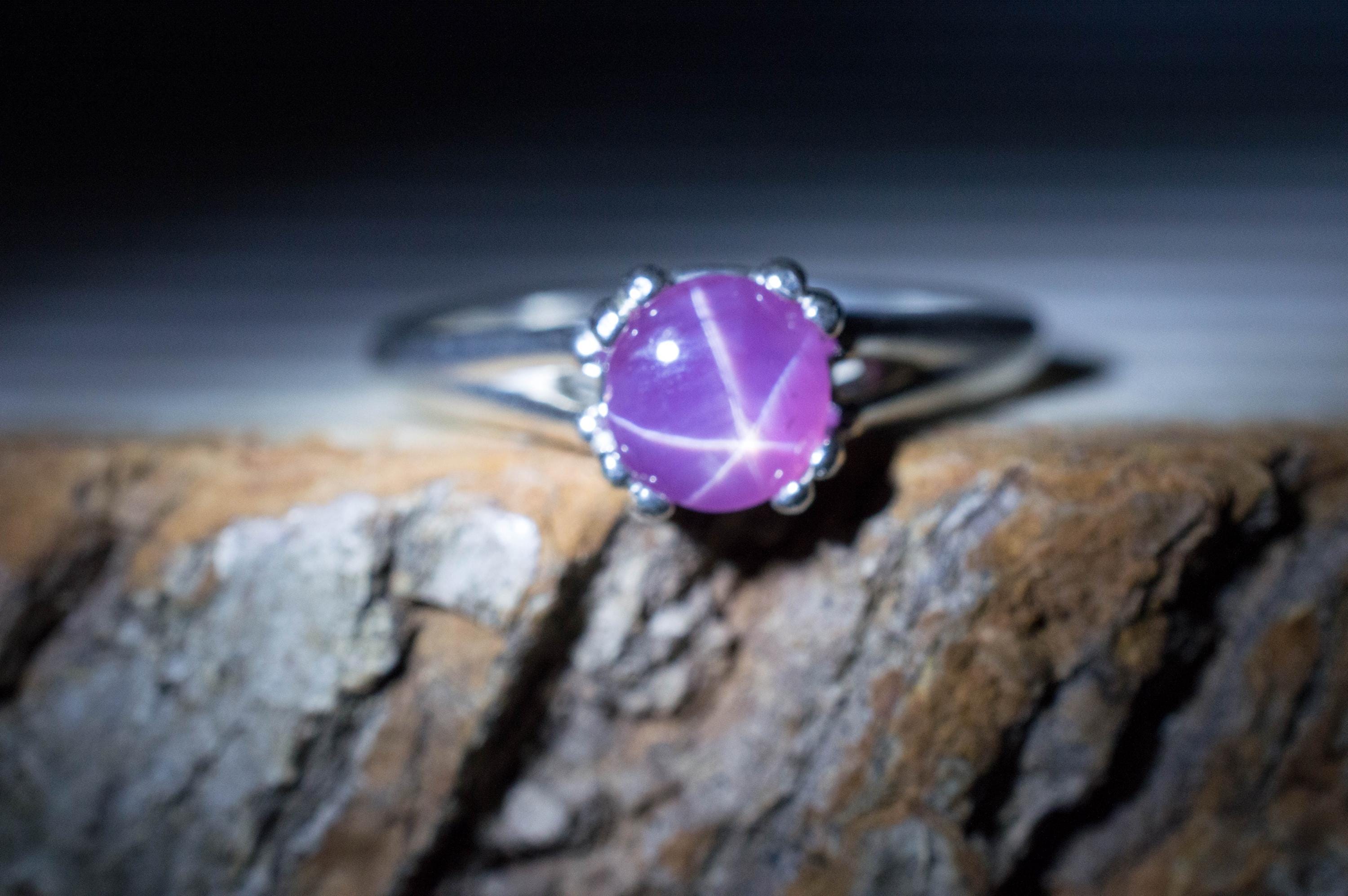 Star Ruby Ring; Natural Untreated Sri Lanka Ruby; 1.230cts