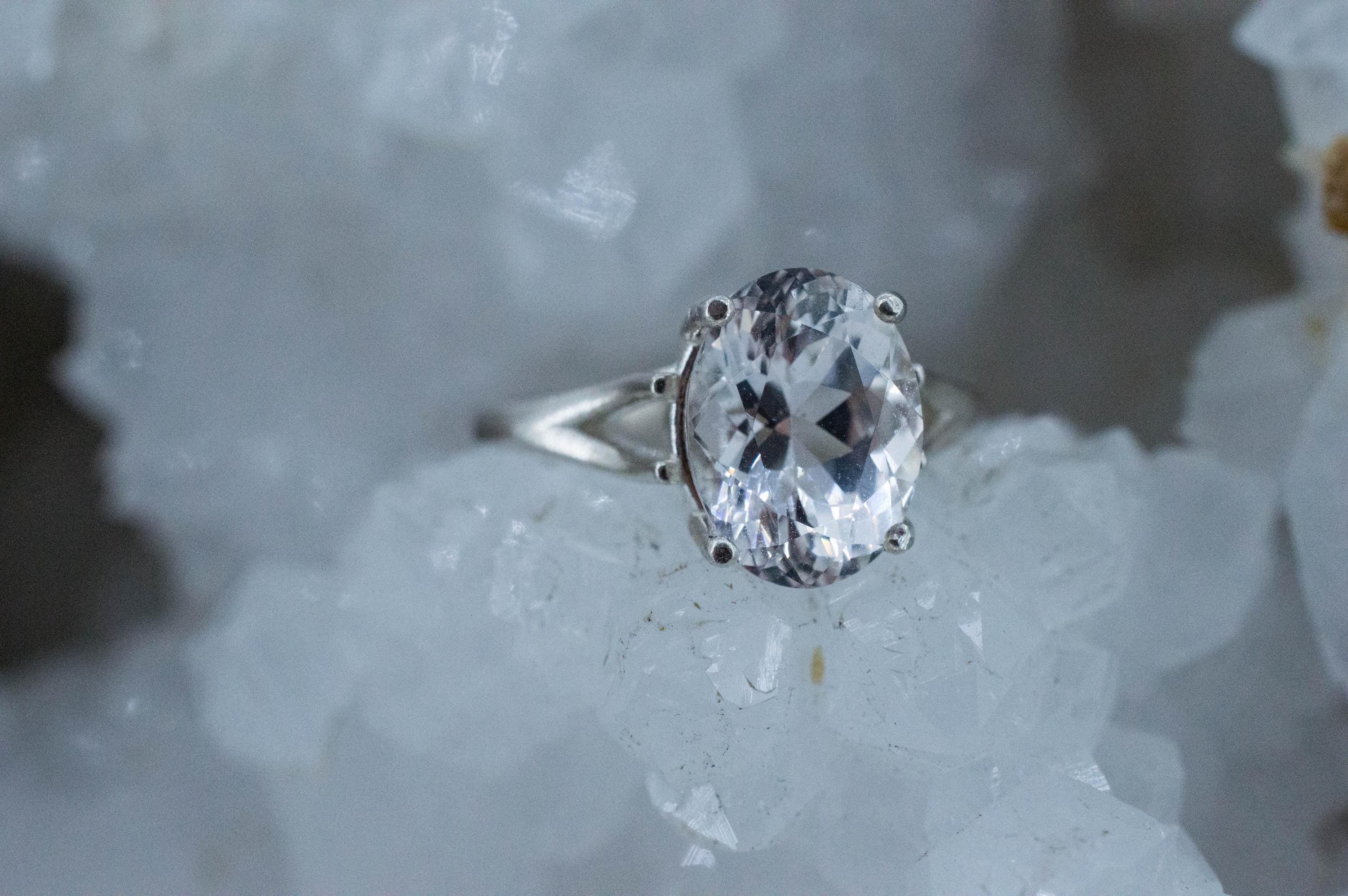 Danburite Ring; Natural Untreated Mexican Danburite; 3.430cts