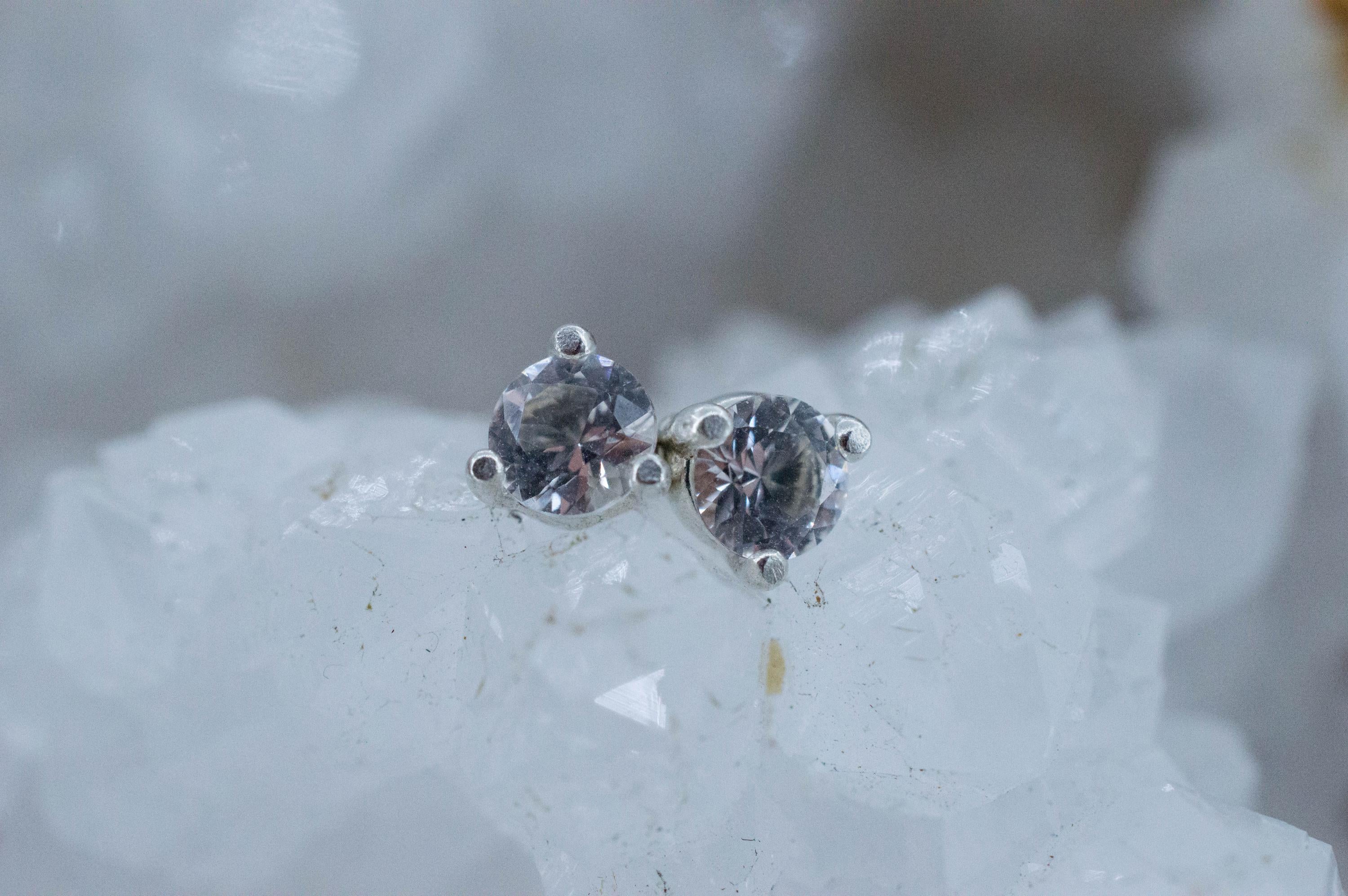 Danburite Earrings; Natural Untreated Mexico Danburite; 0.440cts - Mark Oliver Gems