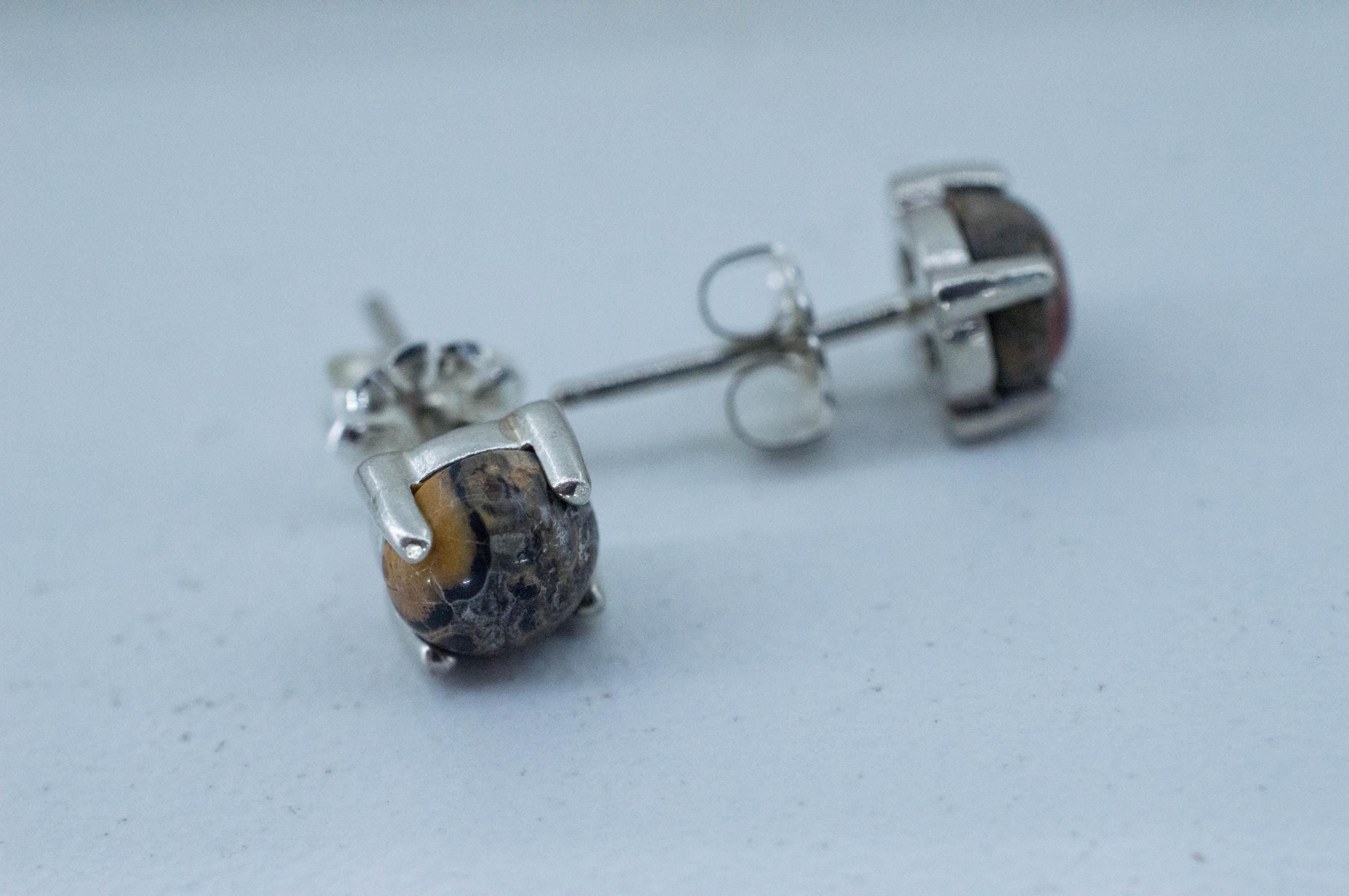 Leopard Jasper Earrings; Natural Untreated Madagascar Jasper; 1.400cts - Mark Oliver Gems