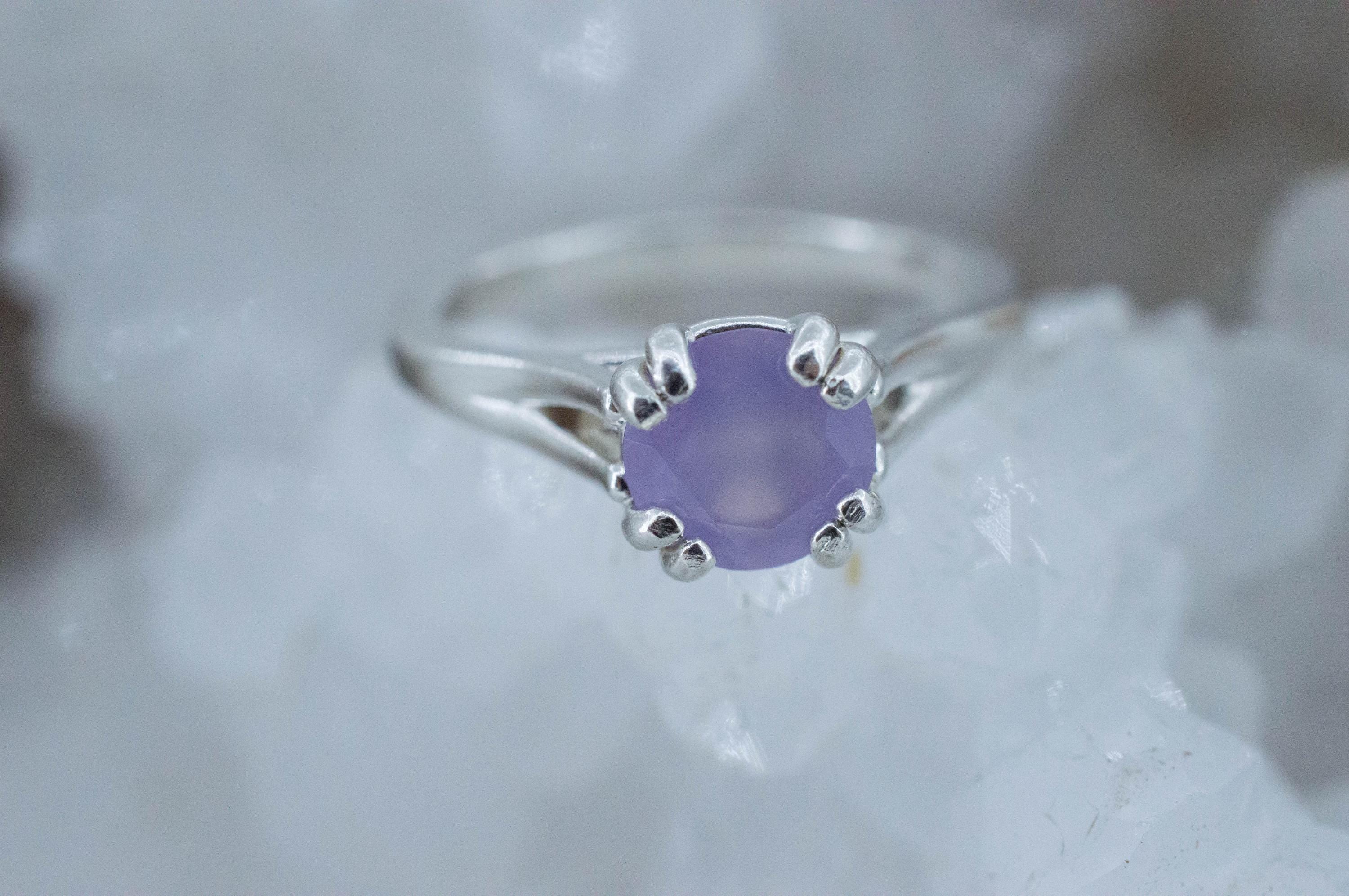 Holly Blue Agate Ring; Natural Untreated Oregon Holley Agate; 0.925cts